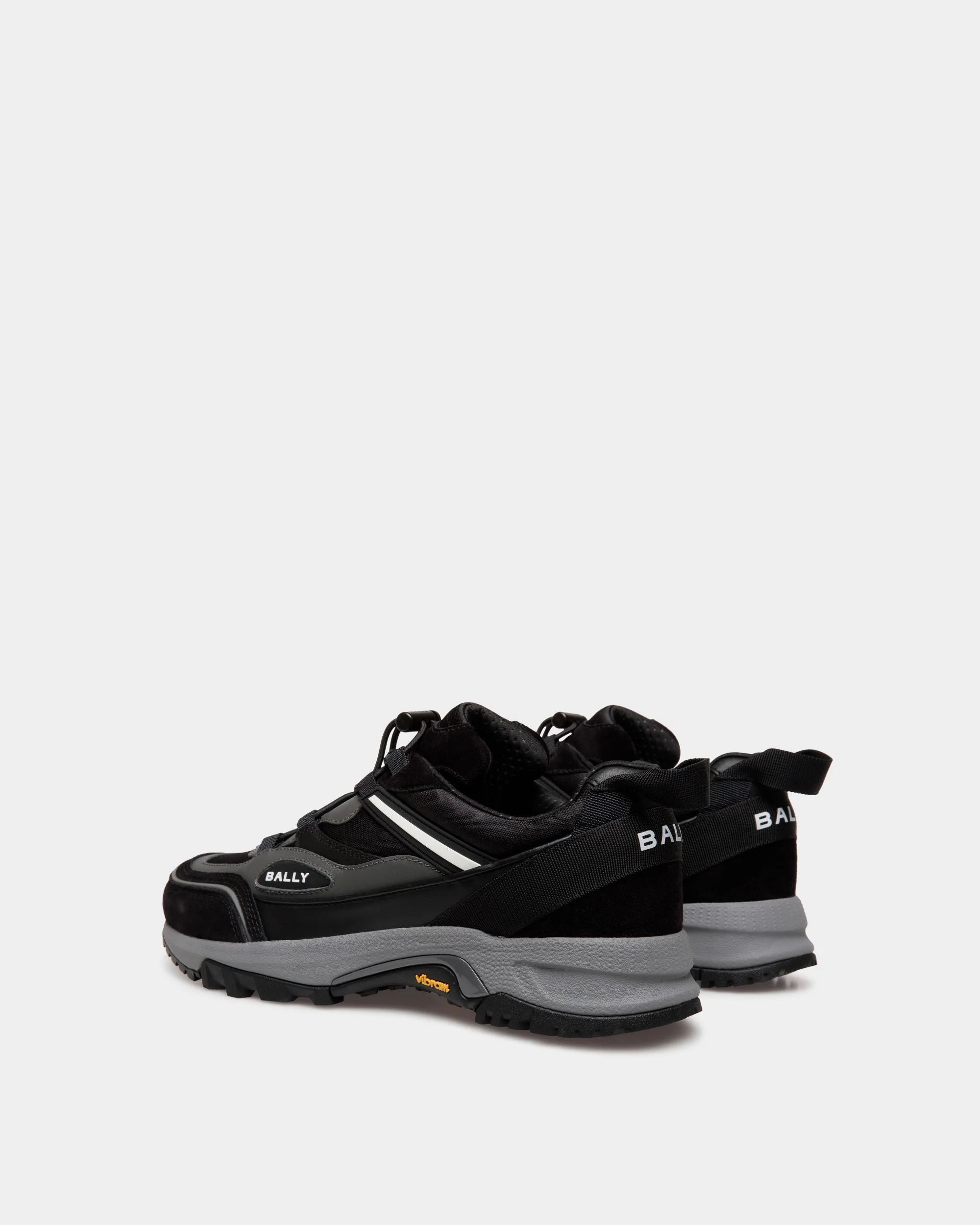 Faster Sneaker In Black Leather and Nylon - Image 3
