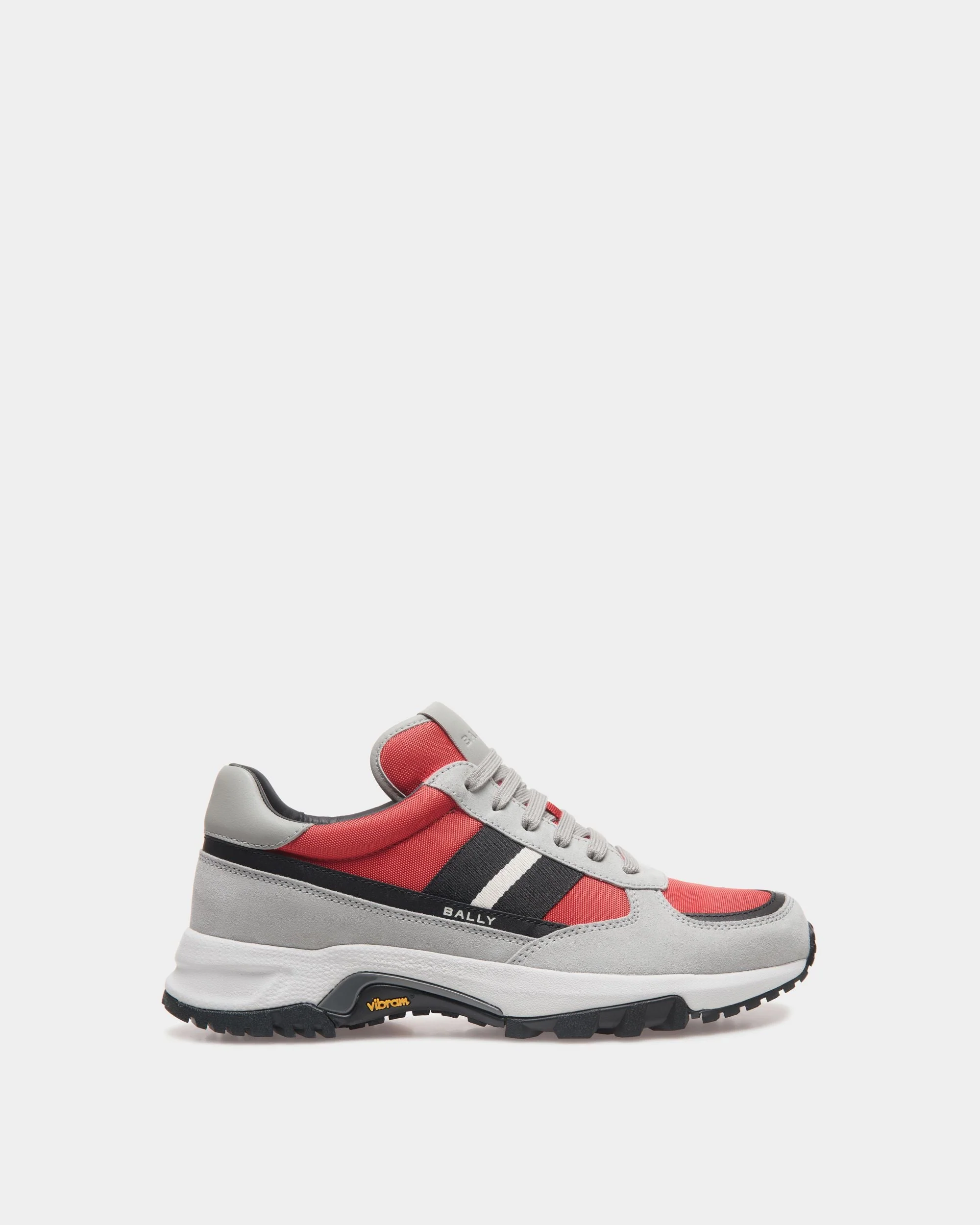 Faster Sneaker In Red Suede Leather and Nylon