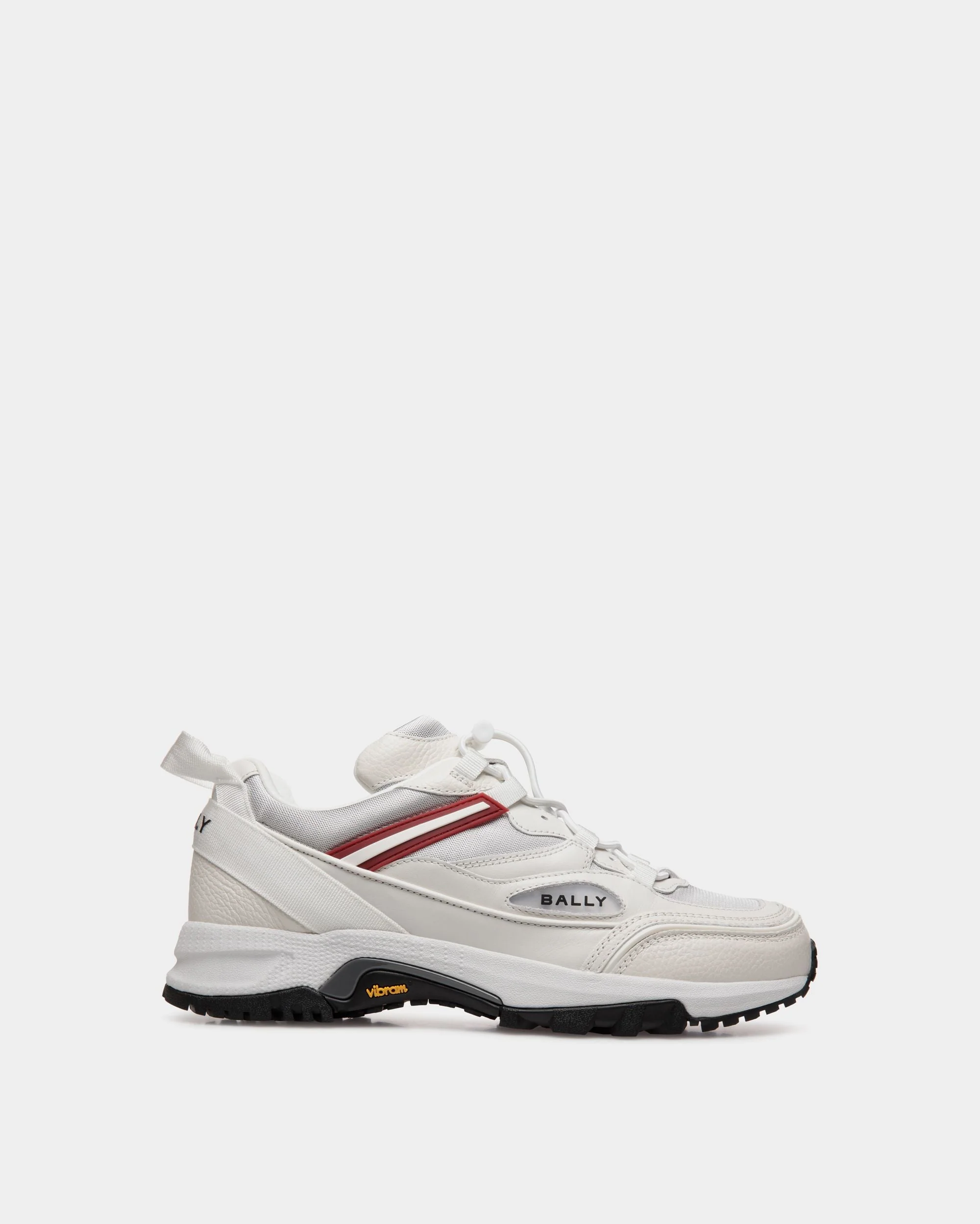 Faster Sneaker In White Leather and Nylon