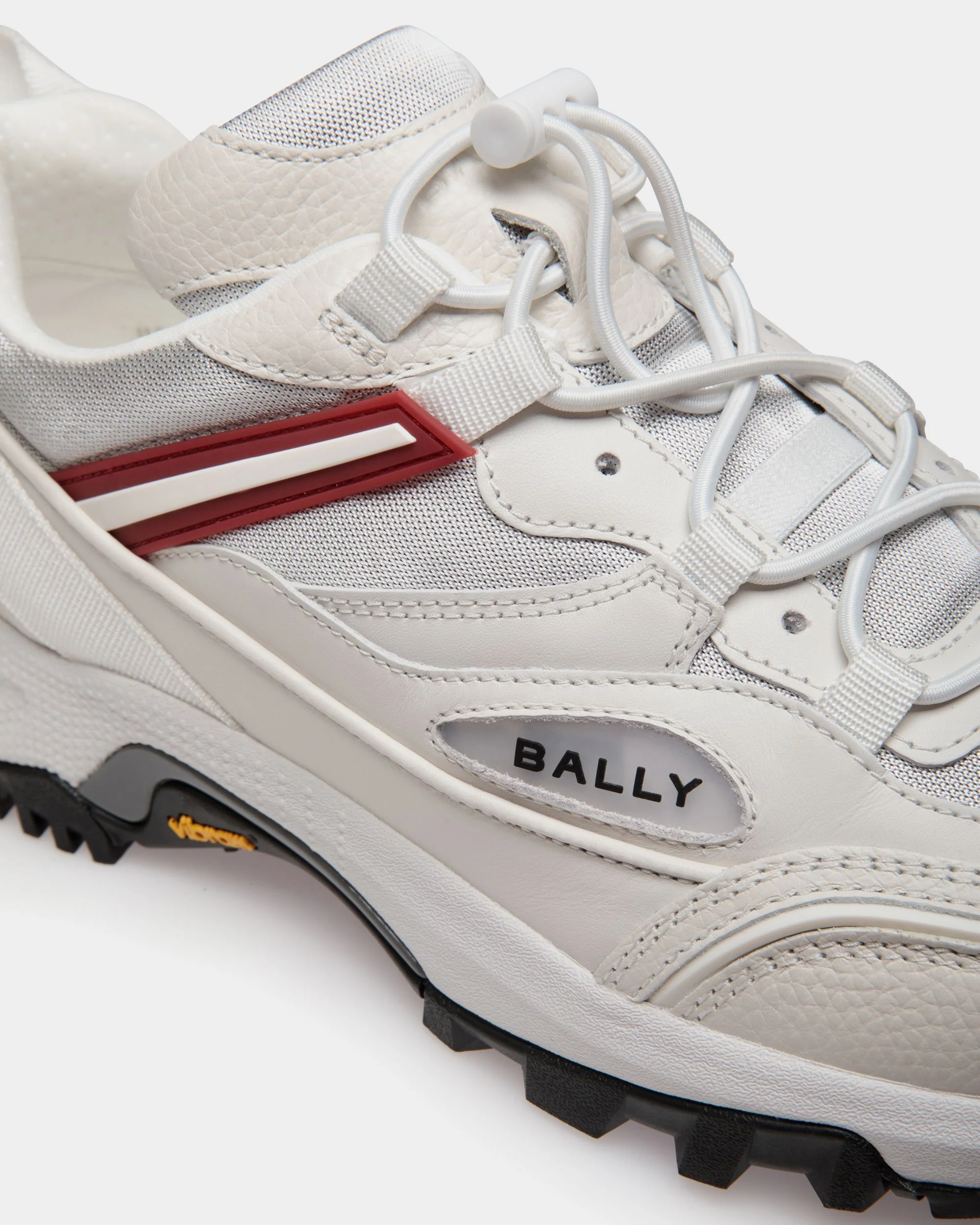 Faster Sneaker In White Leather and Nylon - Image 4