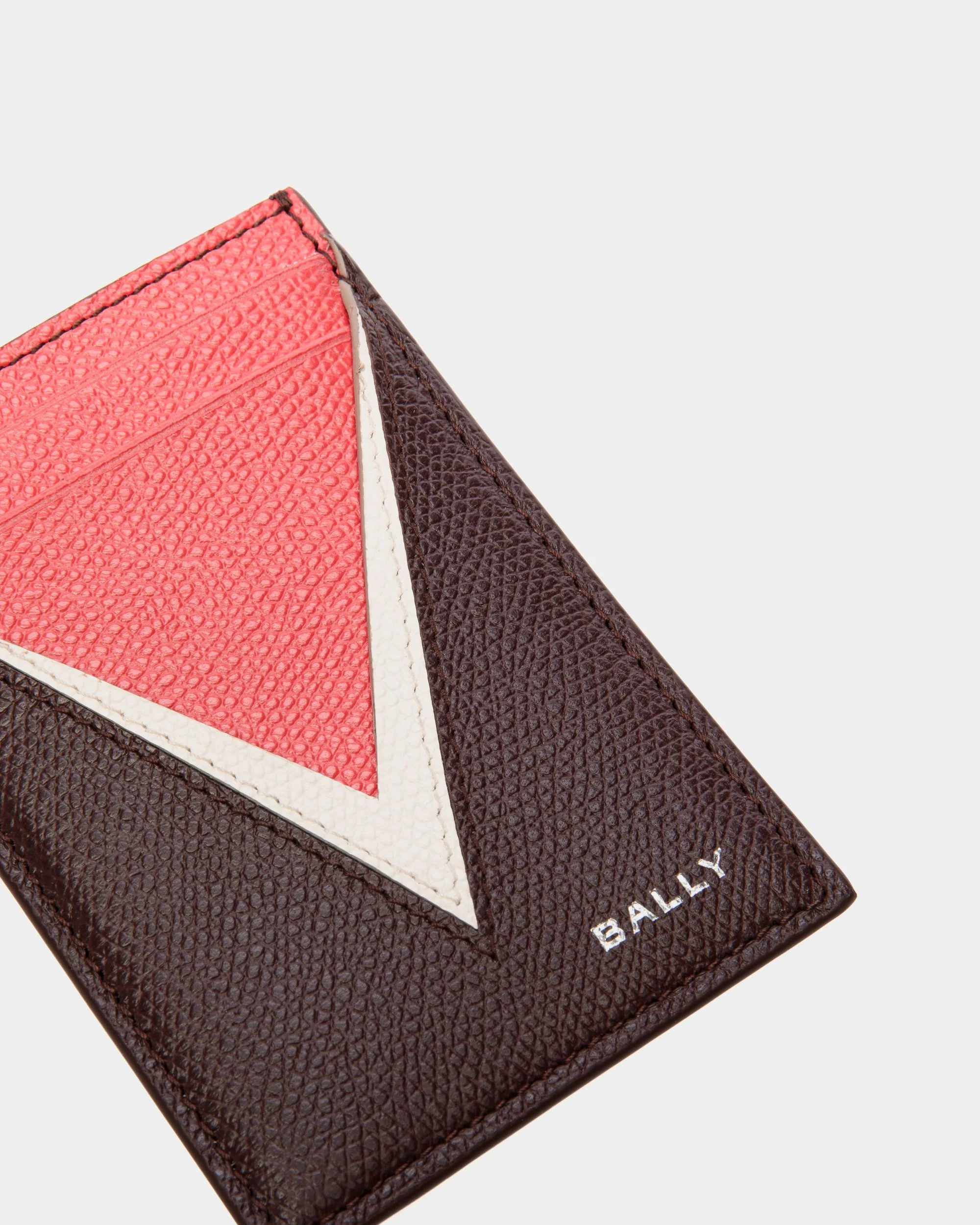 Flag Card Holder In Brown Leather - Image 4