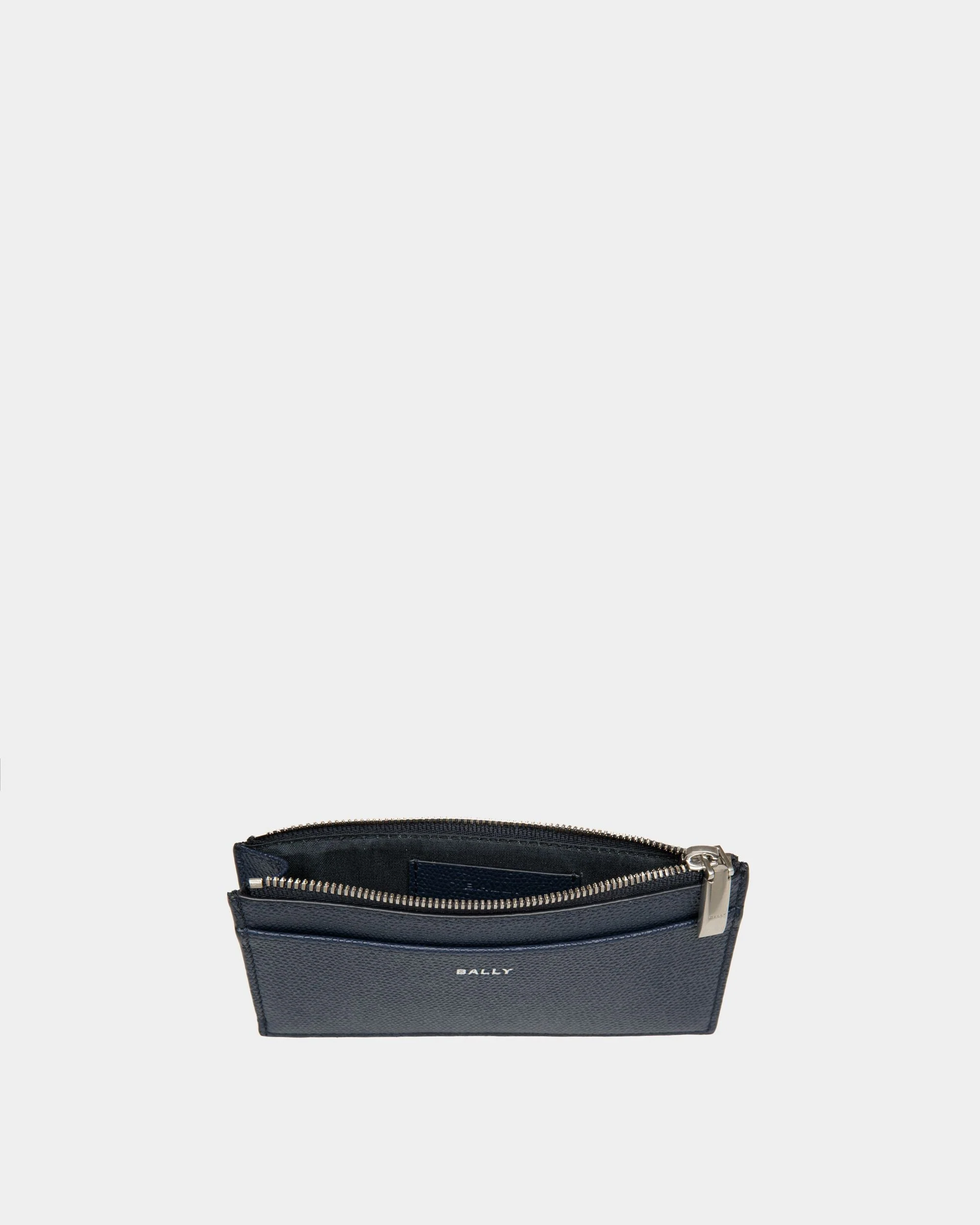 Flag Coin & Card Holder in Blue Leather - Image 3