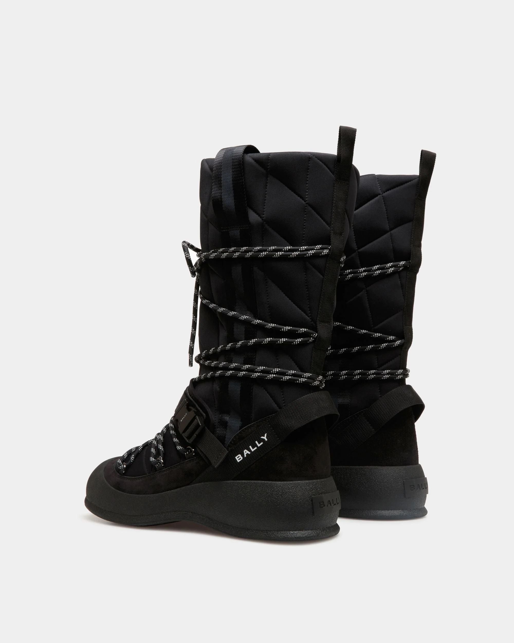 Frei Lace-Up Boot In Black Nylon - Image 4