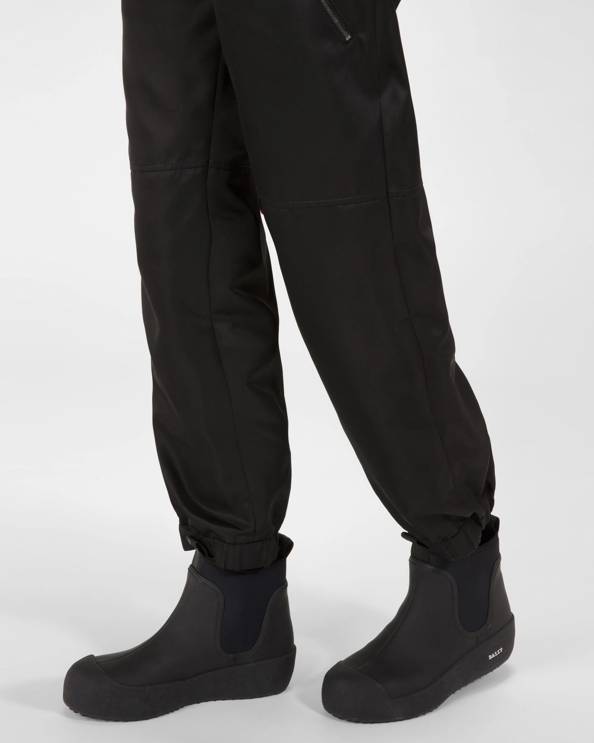Gadey Leather And Rubber Boots In Black - Image 3