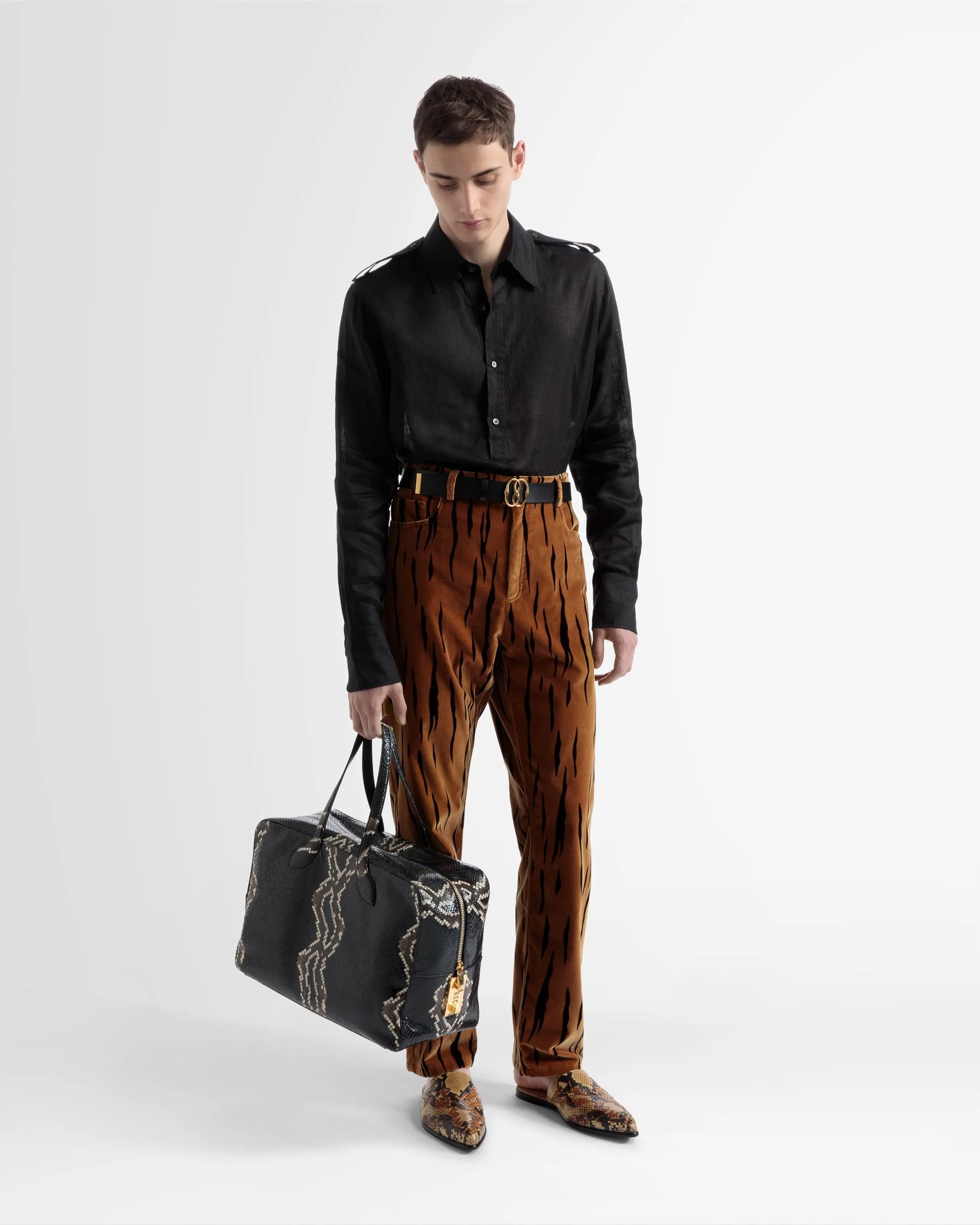 Gaiman Loafers In Python Print - Image 6