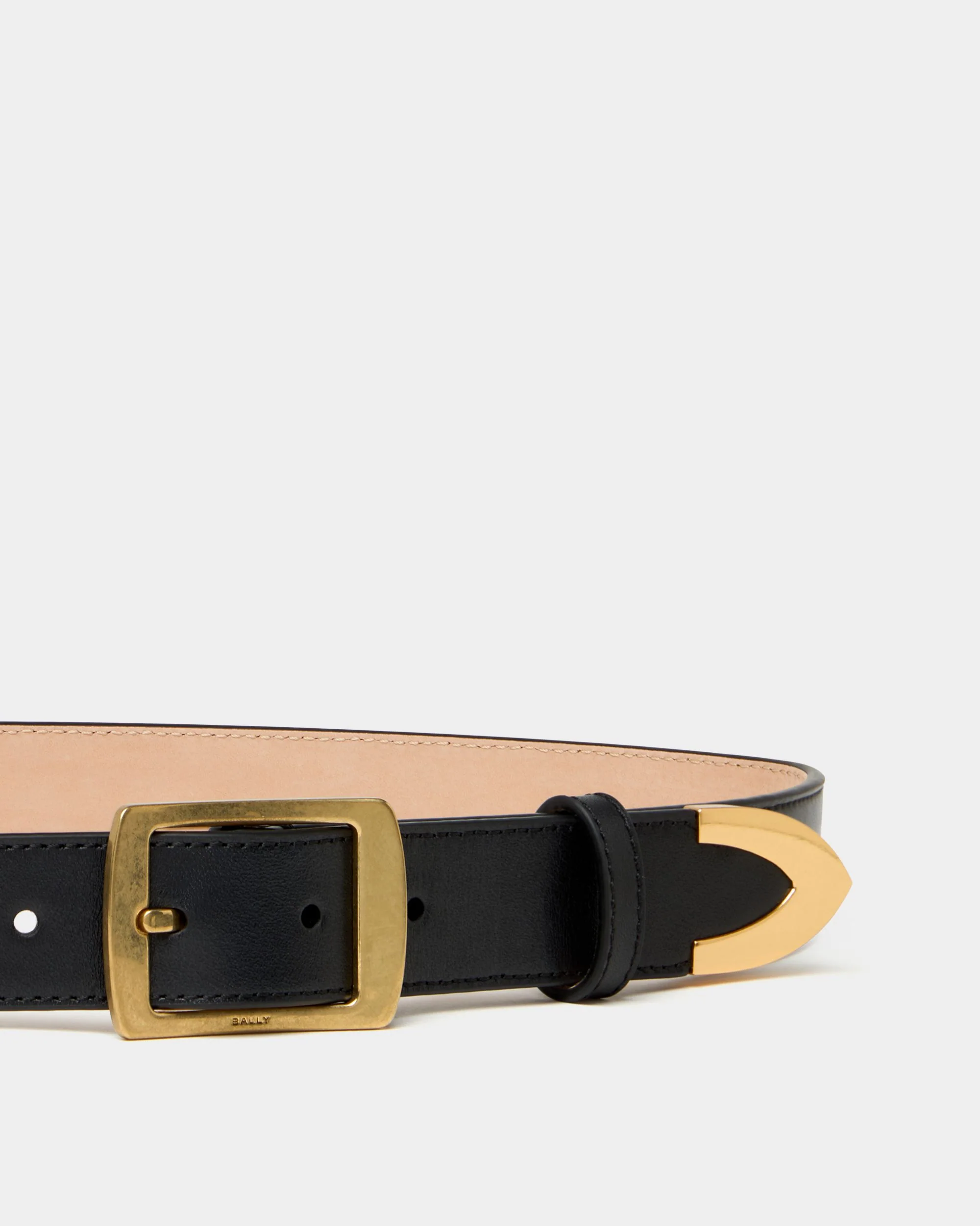 Glen 30 mm Belt in Black Leather - Image 3