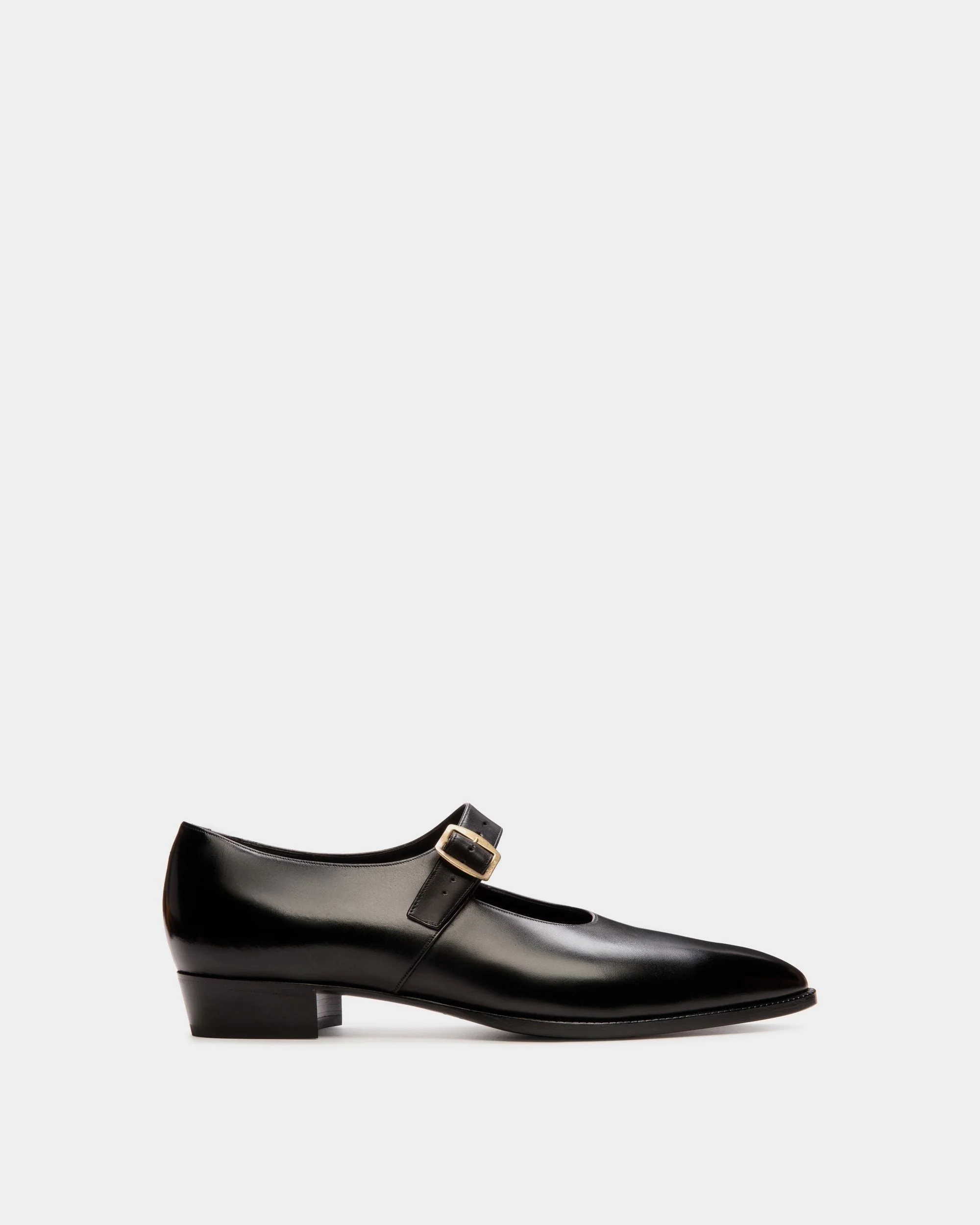 Glendale Mary-Jane in Black Leather