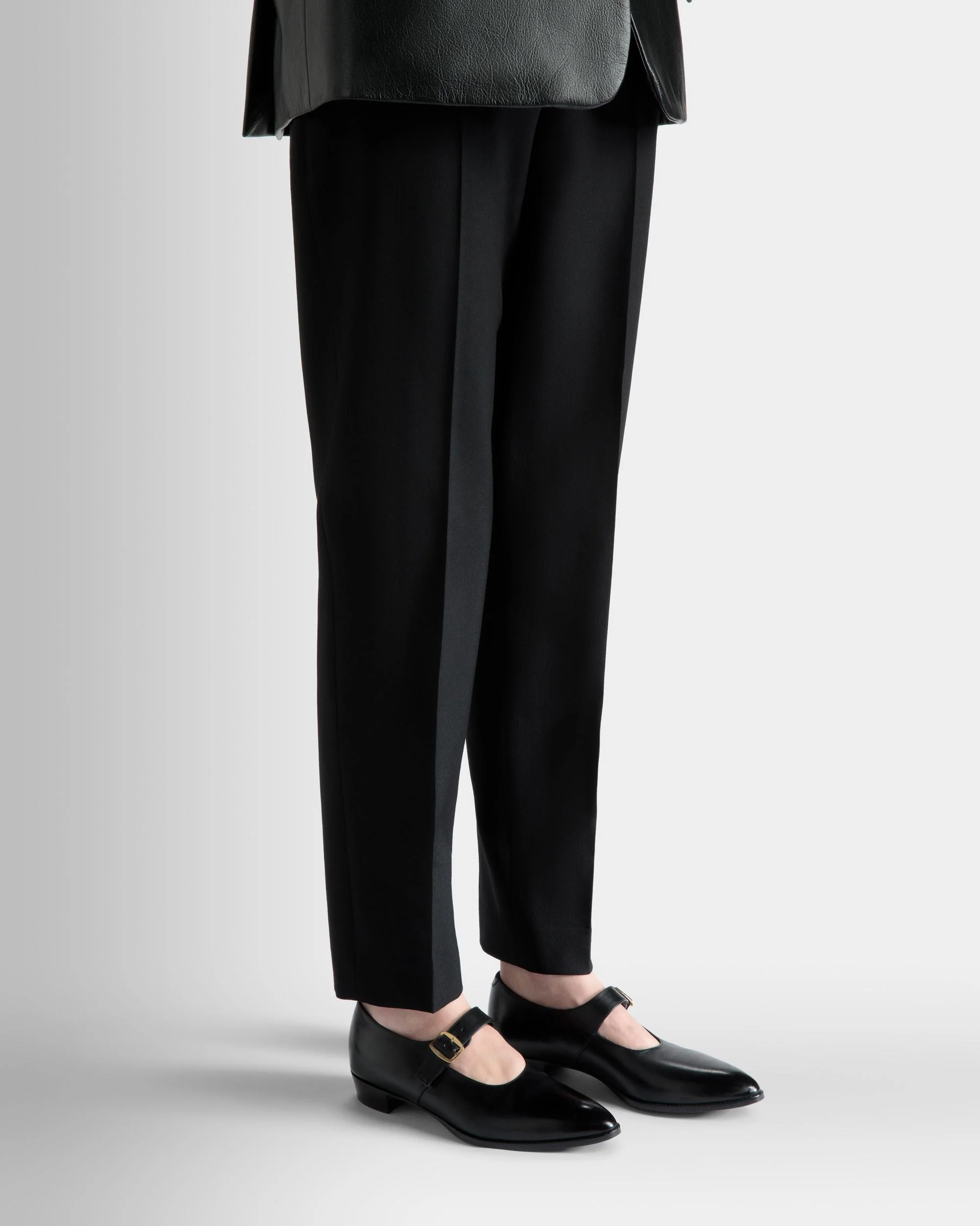 Glendale Mary-Jane in Black Leather - Image 6