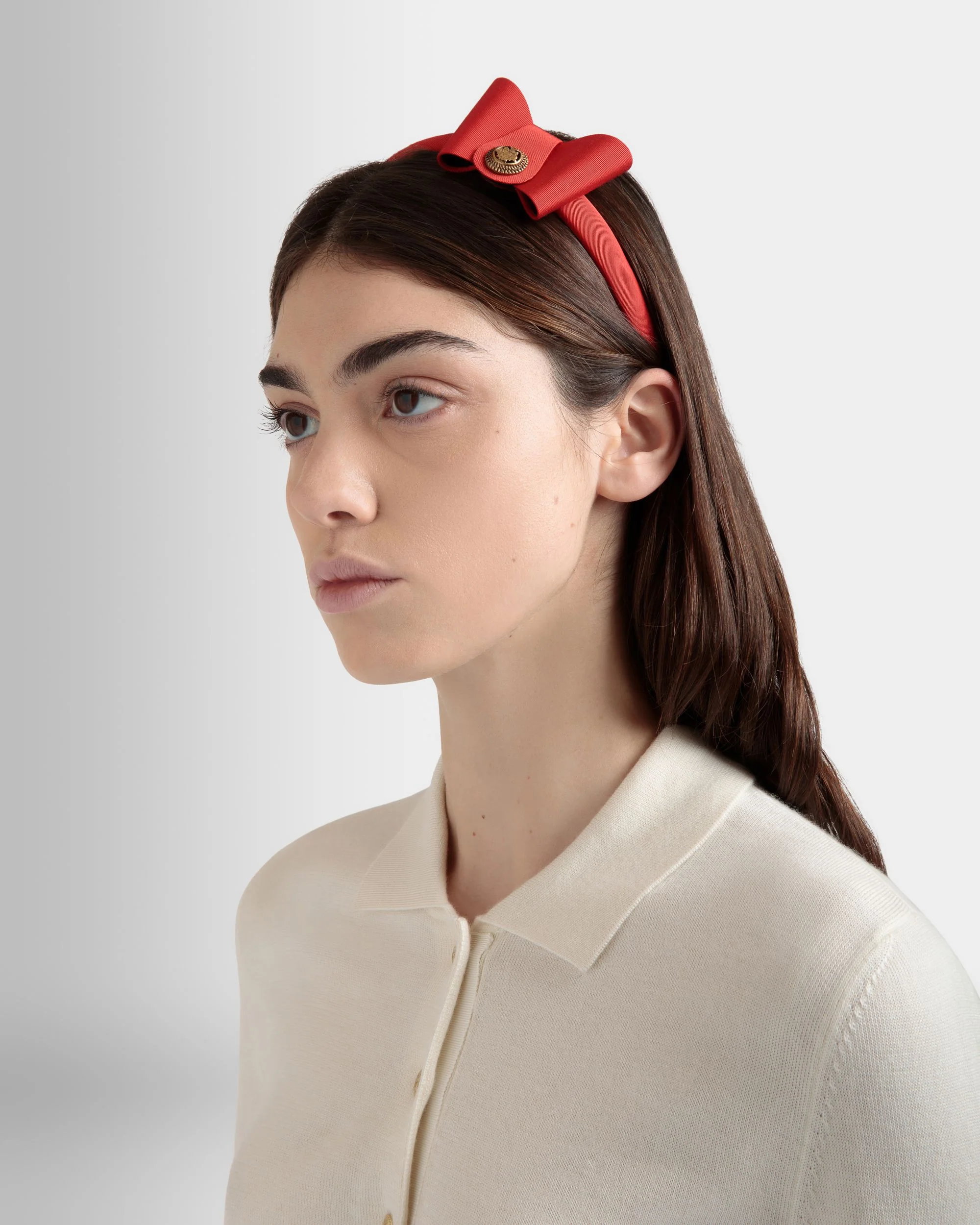 Headband With Bally Bow in Red - Image 2
