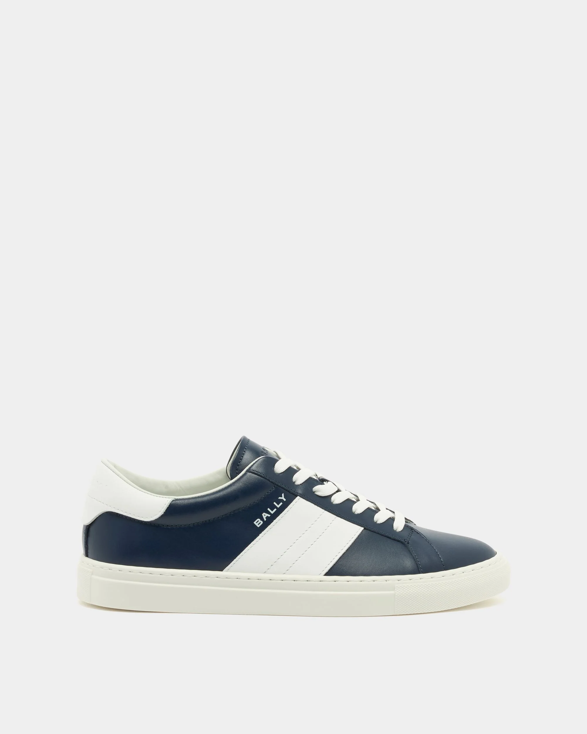 Hedon Sneaker in Blue and White Leather