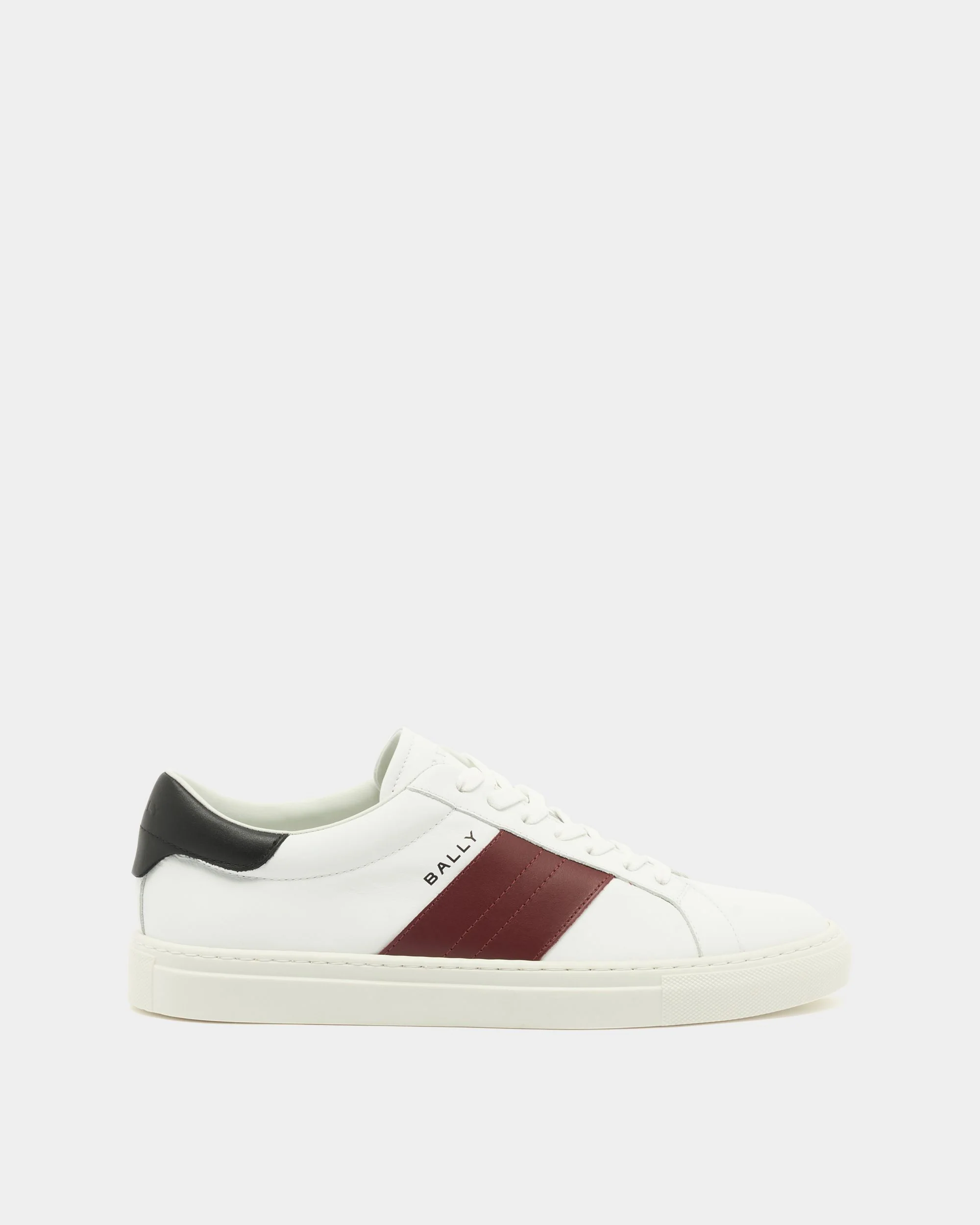 Hedon Sneaker in White and Red Leather