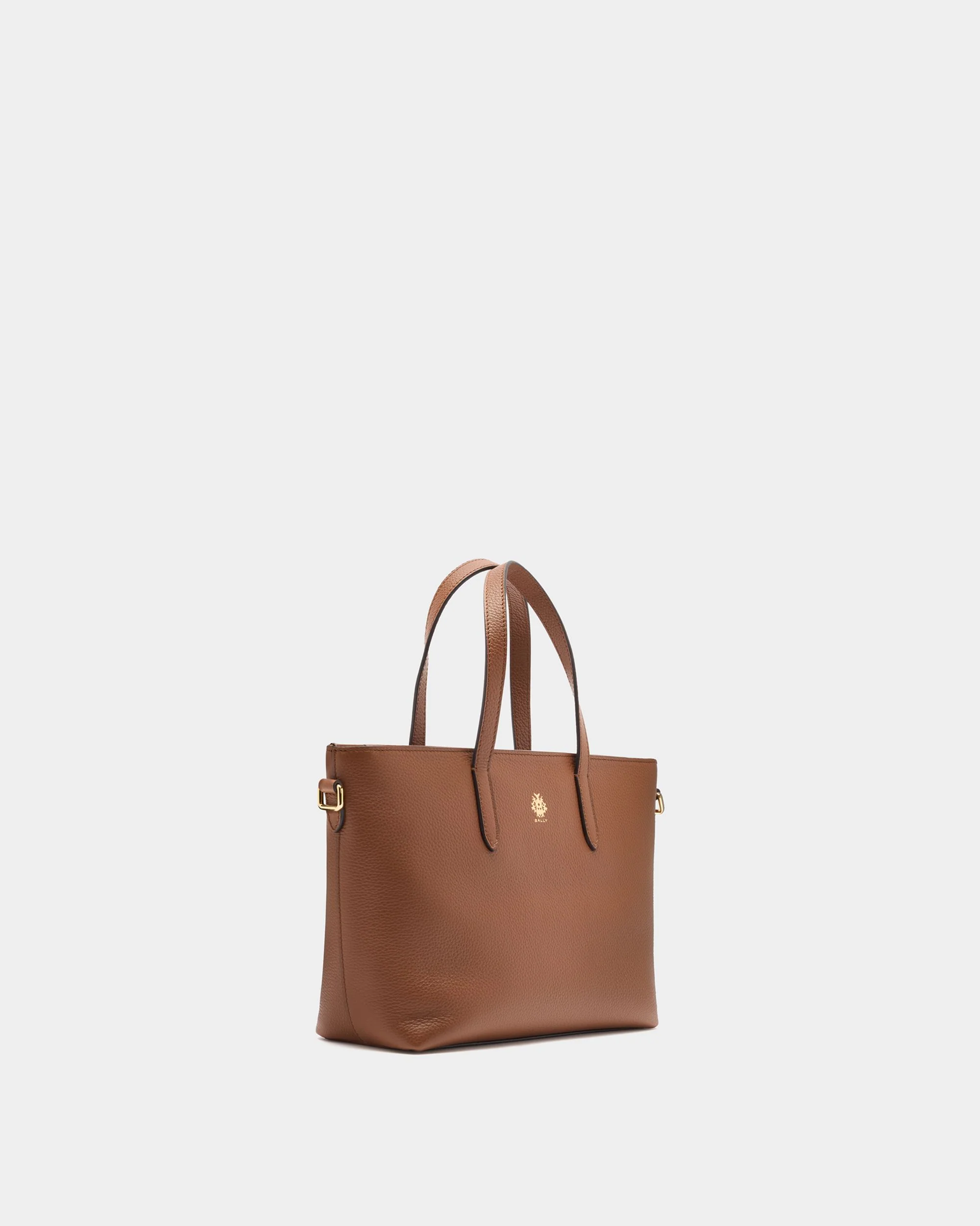 Hera Tote Bag in Brown Grained Leather - Image 4