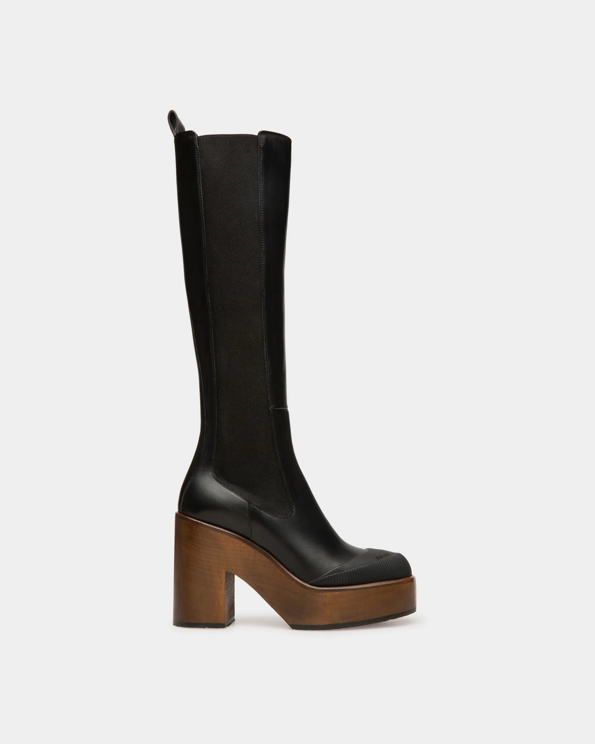 Ianna Leather Long Boots In Black