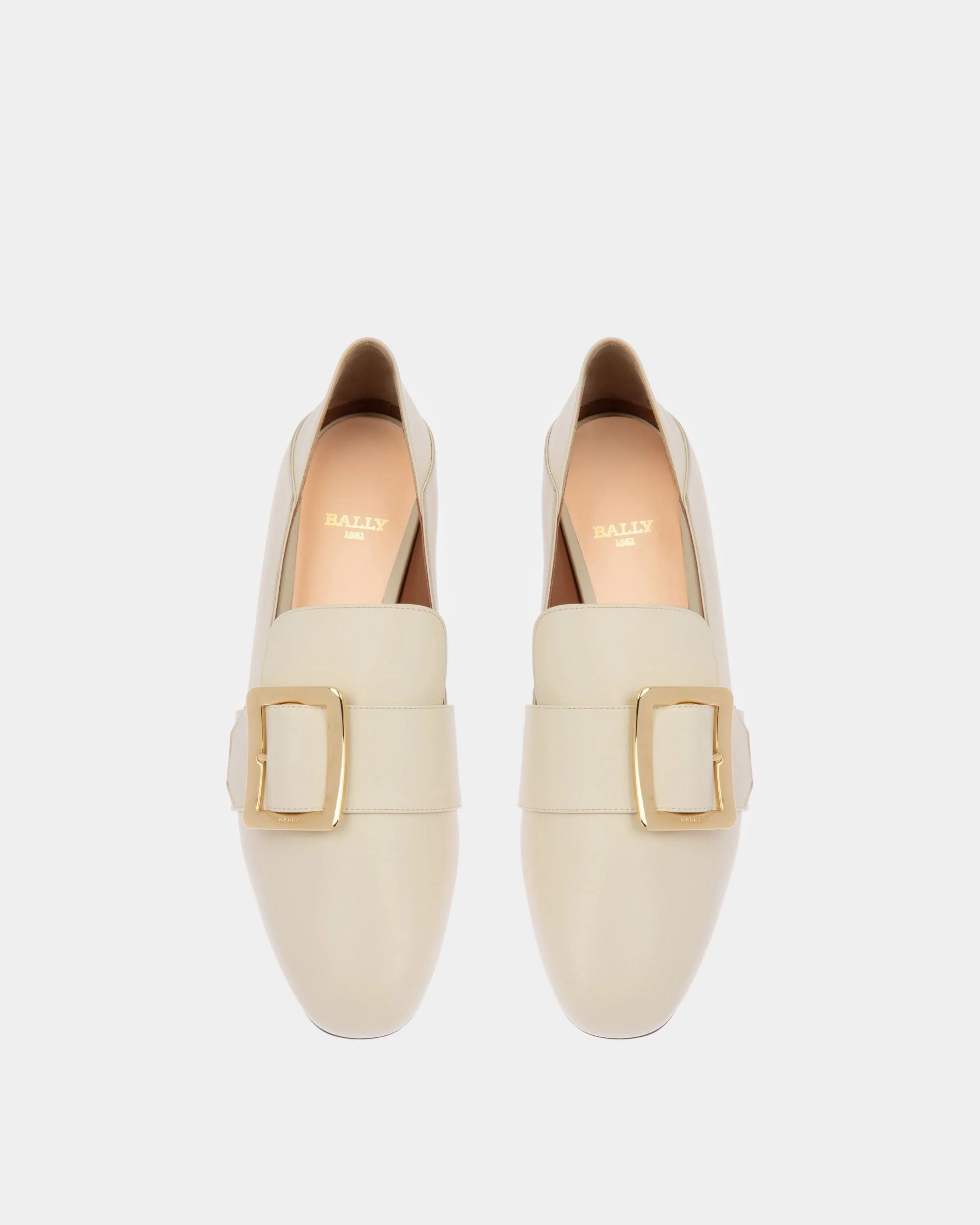 Janelle Women's Leather Slipper In Bone - Image 2