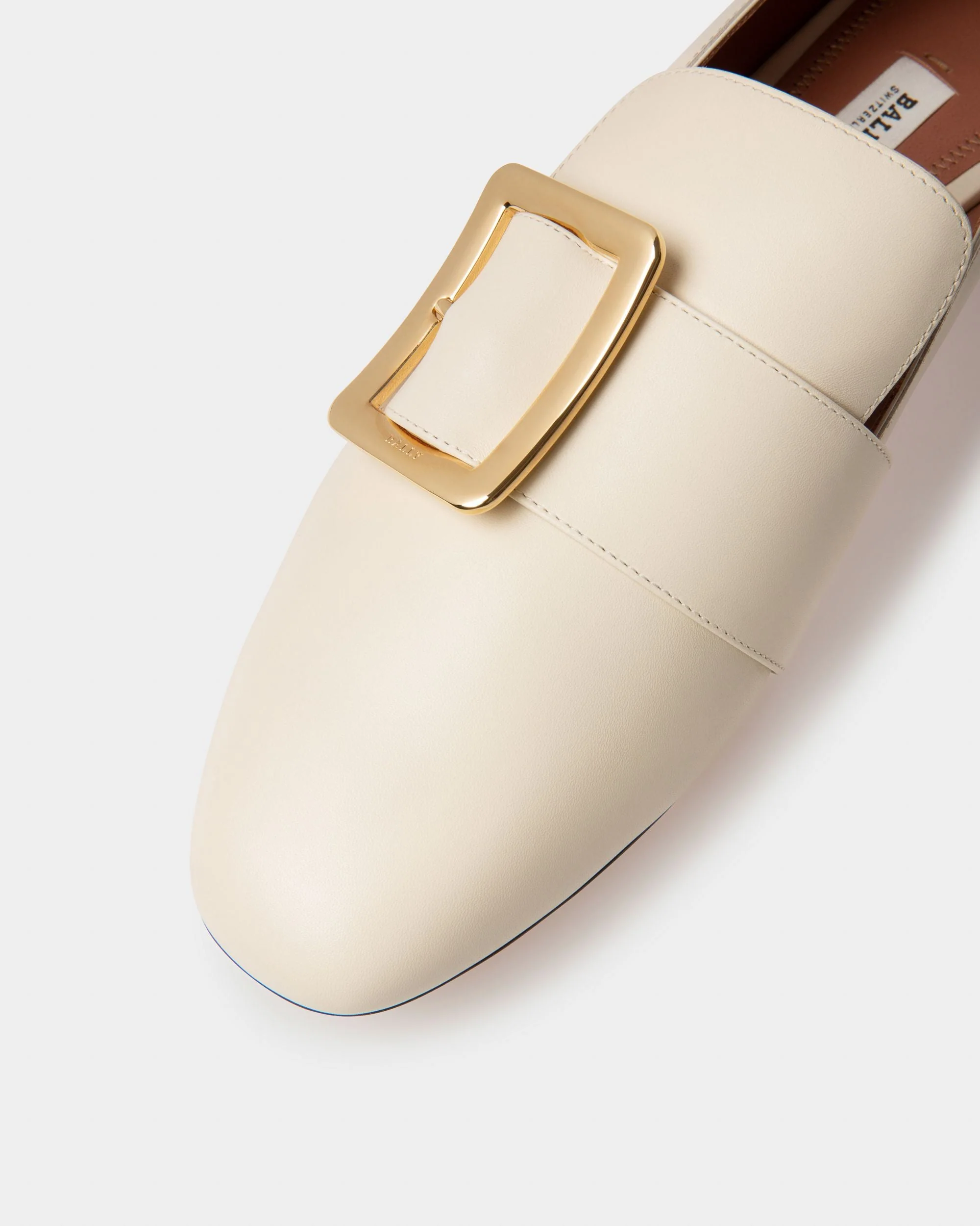 Janelle Women's Leather Slipper In Bone - Image 4