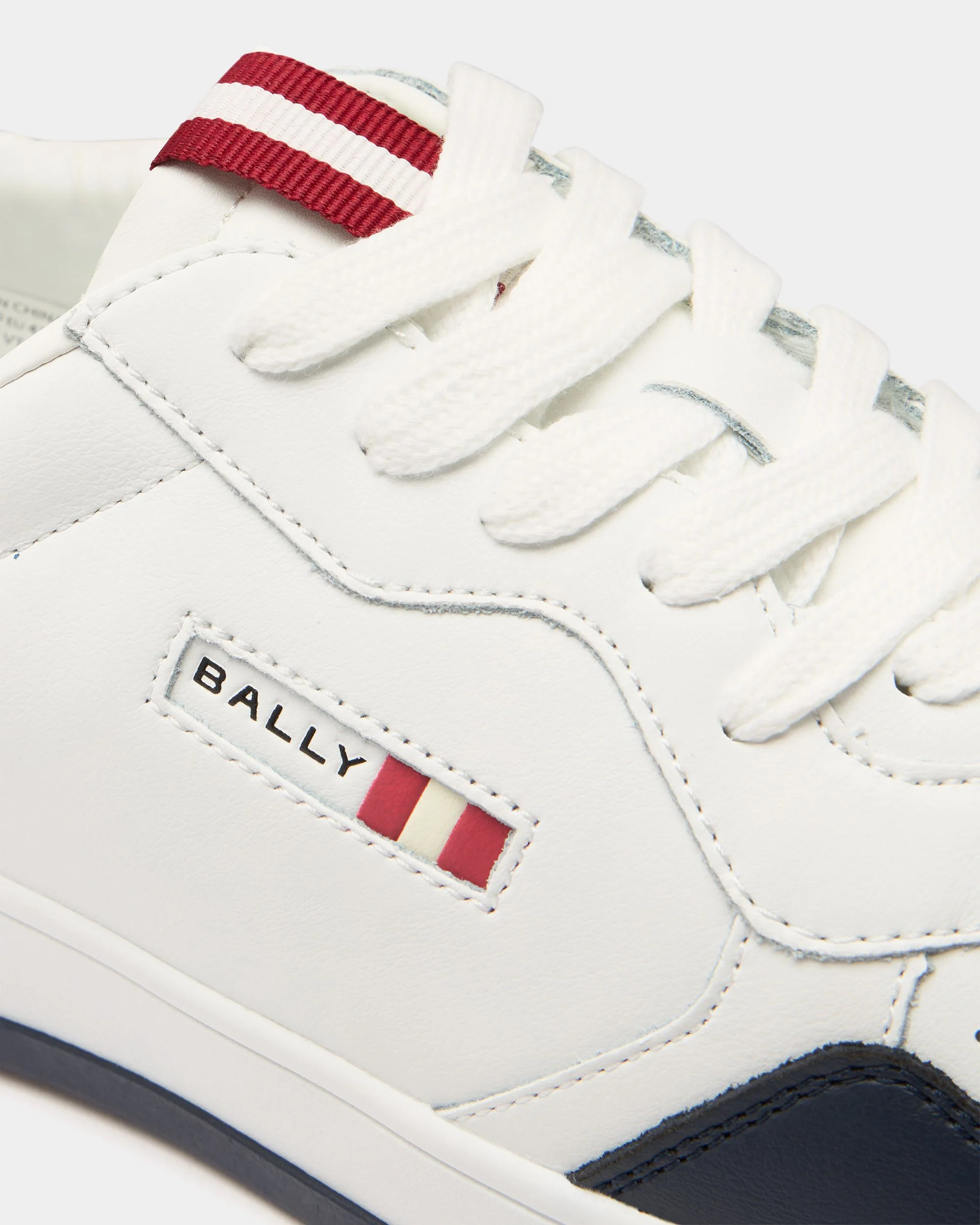 Jasper Sneaker in White and Blue Leather - Image 5