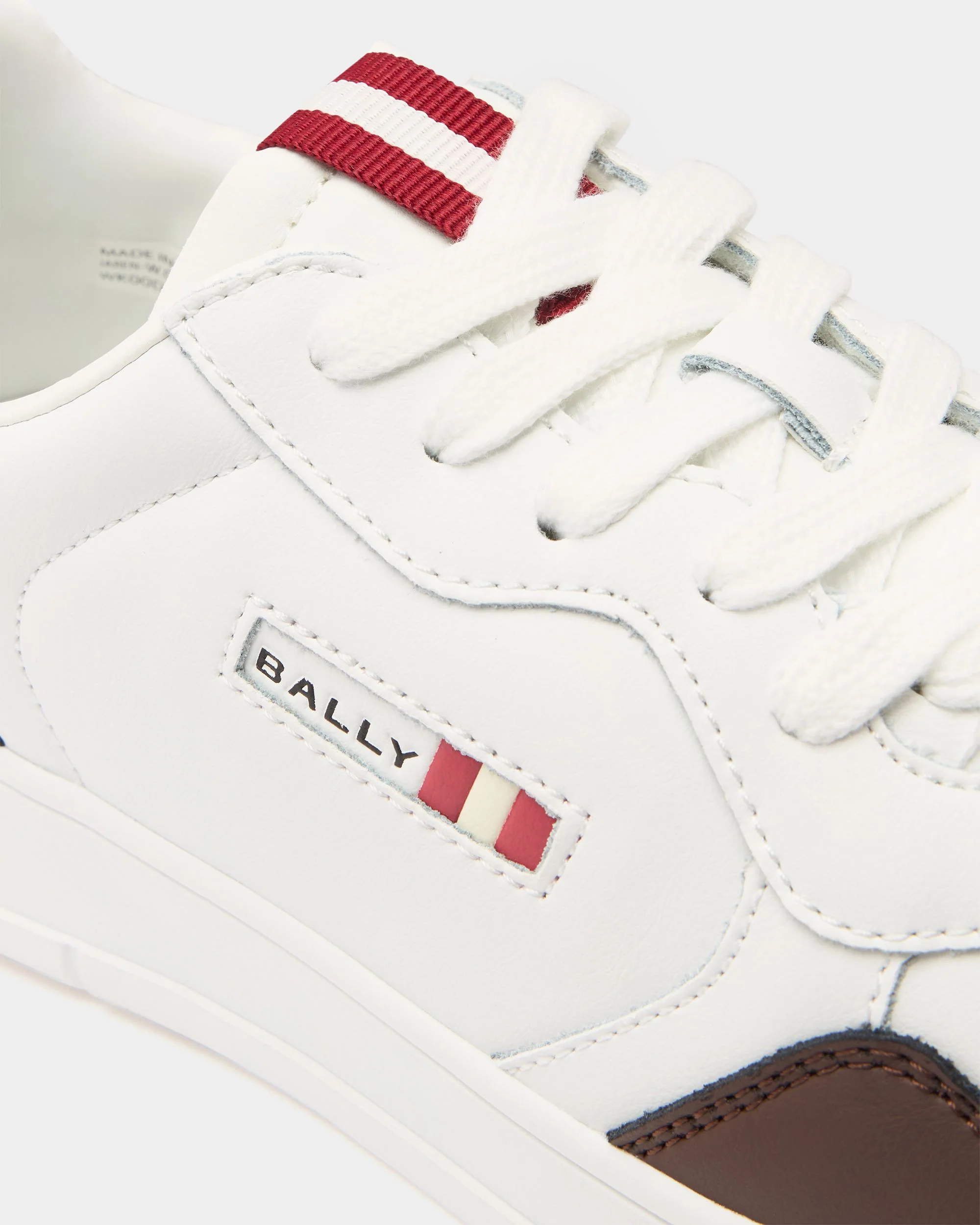Jasper Sneaker in White and Brown Leather - Image 5