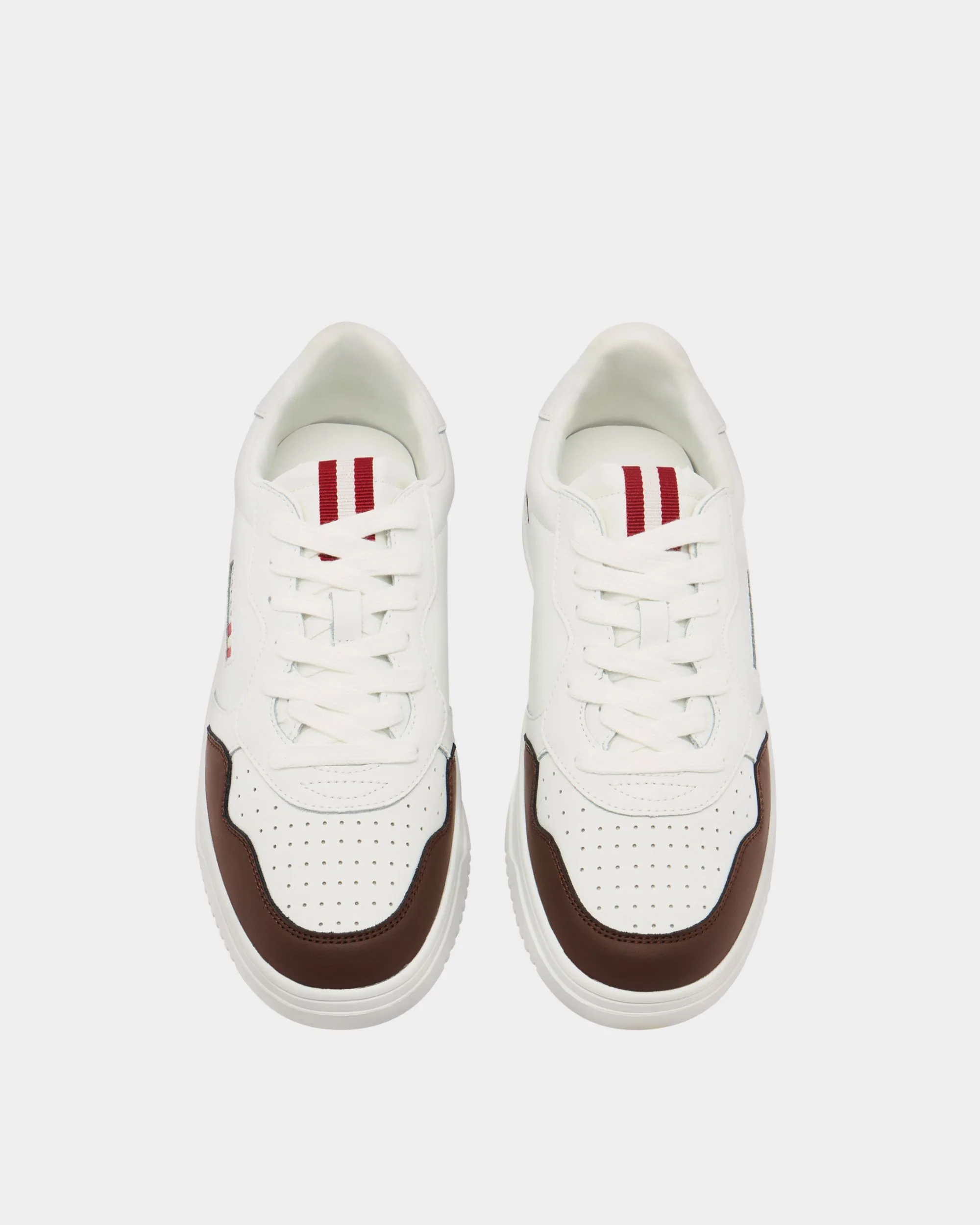 Jasper Sneaker in White and Brown Leather - Image 4
