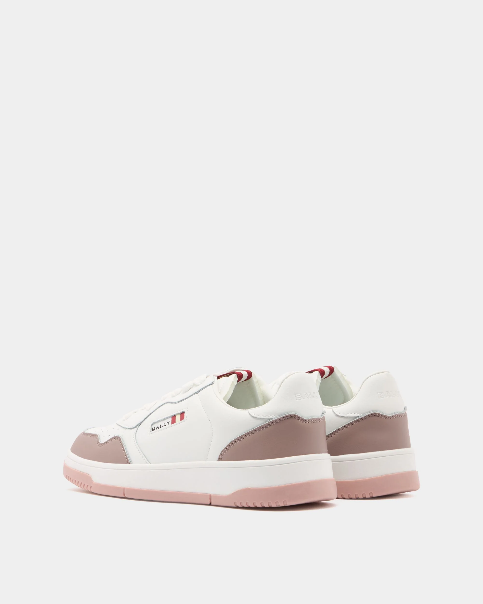 Jasper Sneaker in White and Pink Leather - Image 4