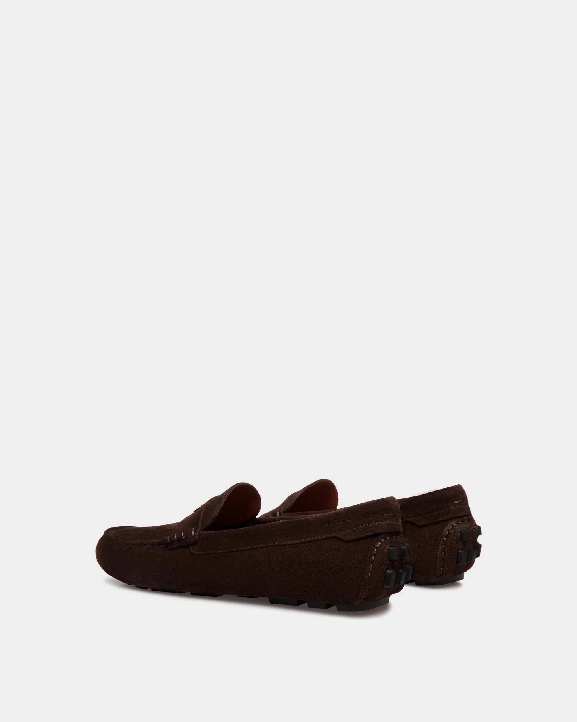 Kerbs Driver In Ebano Suede Leather - Image 4