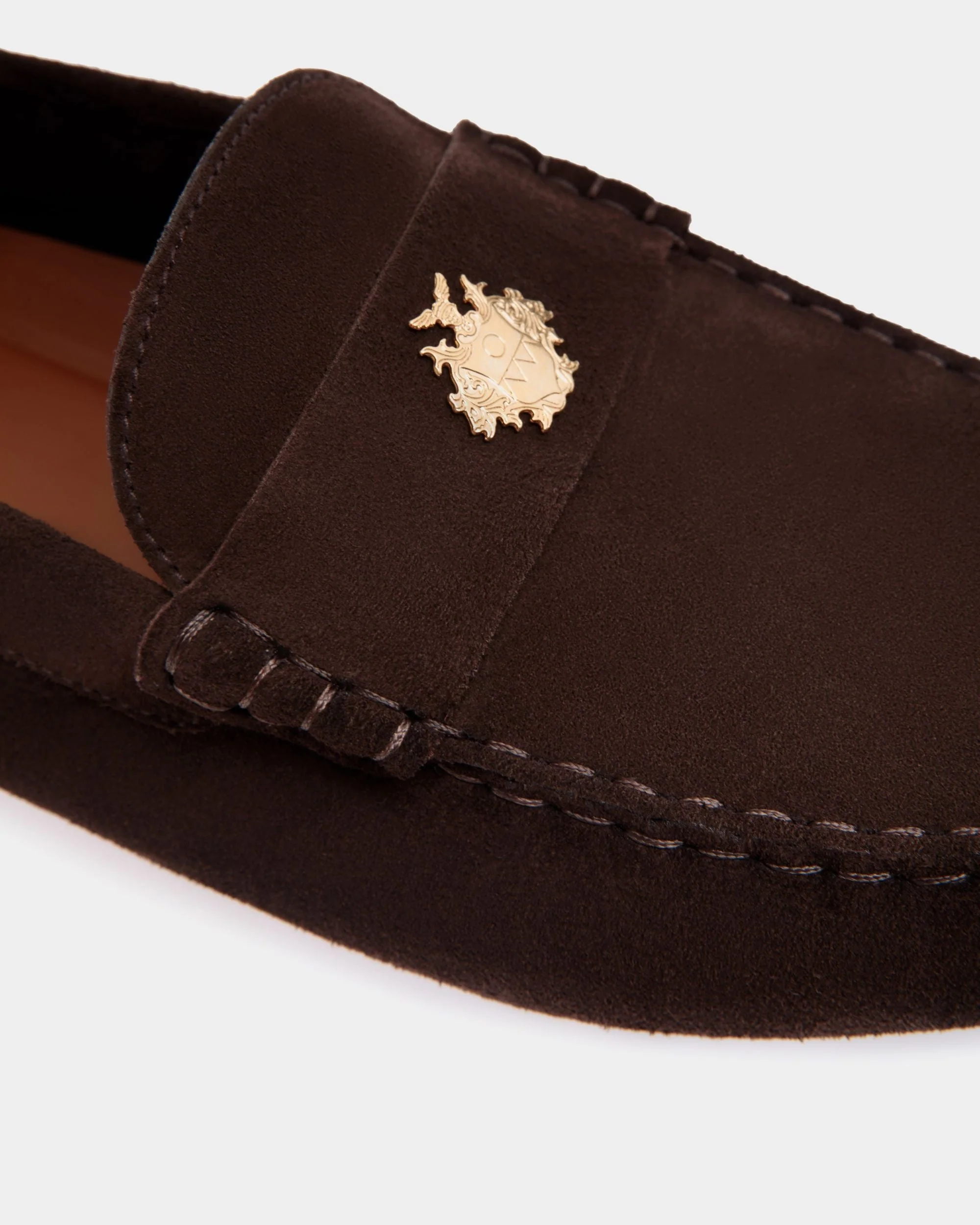 Kerbs Driver In Ebano Suede Leather - Image 6