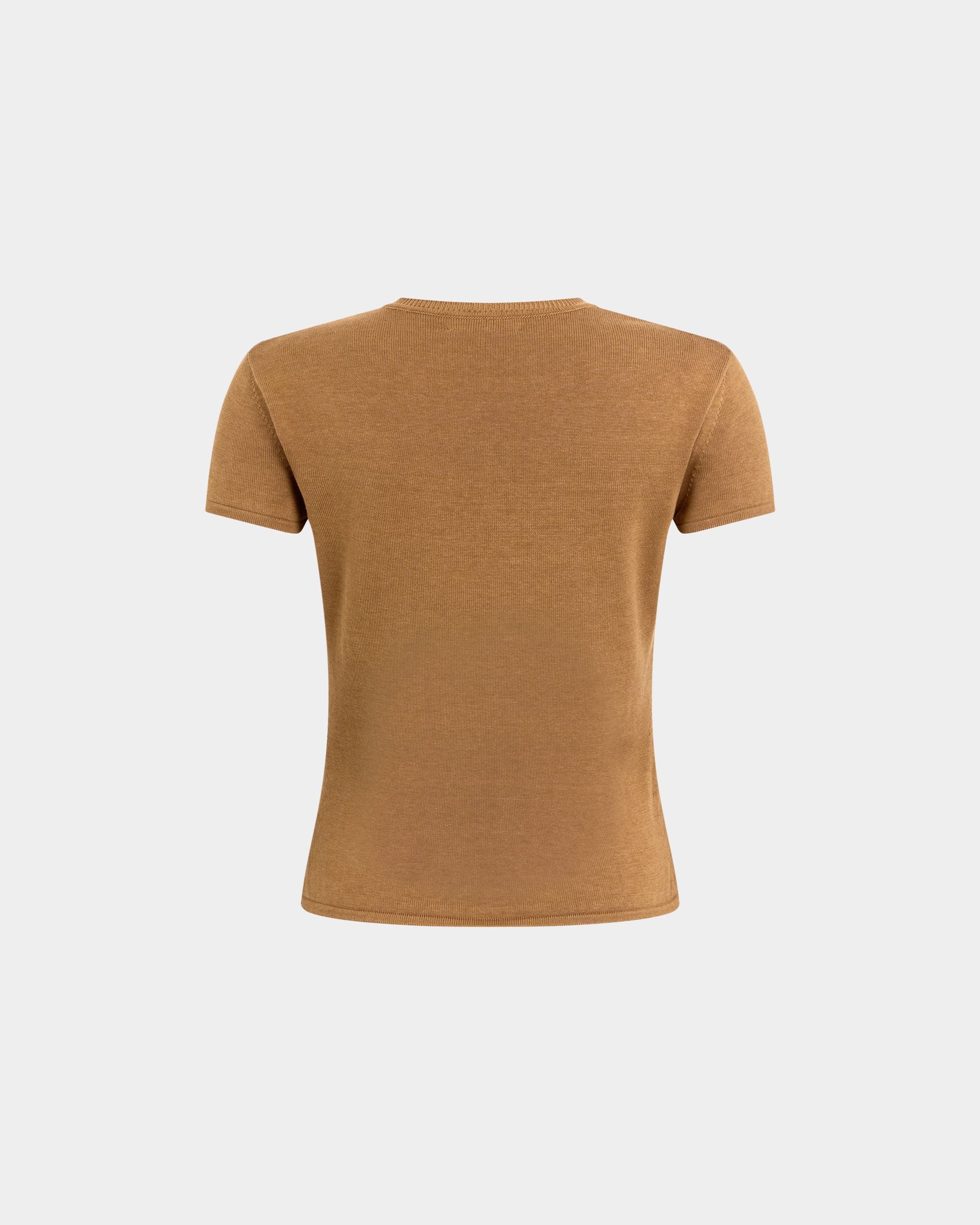 Knit Top in Camel Cotton And Silk - Image 7