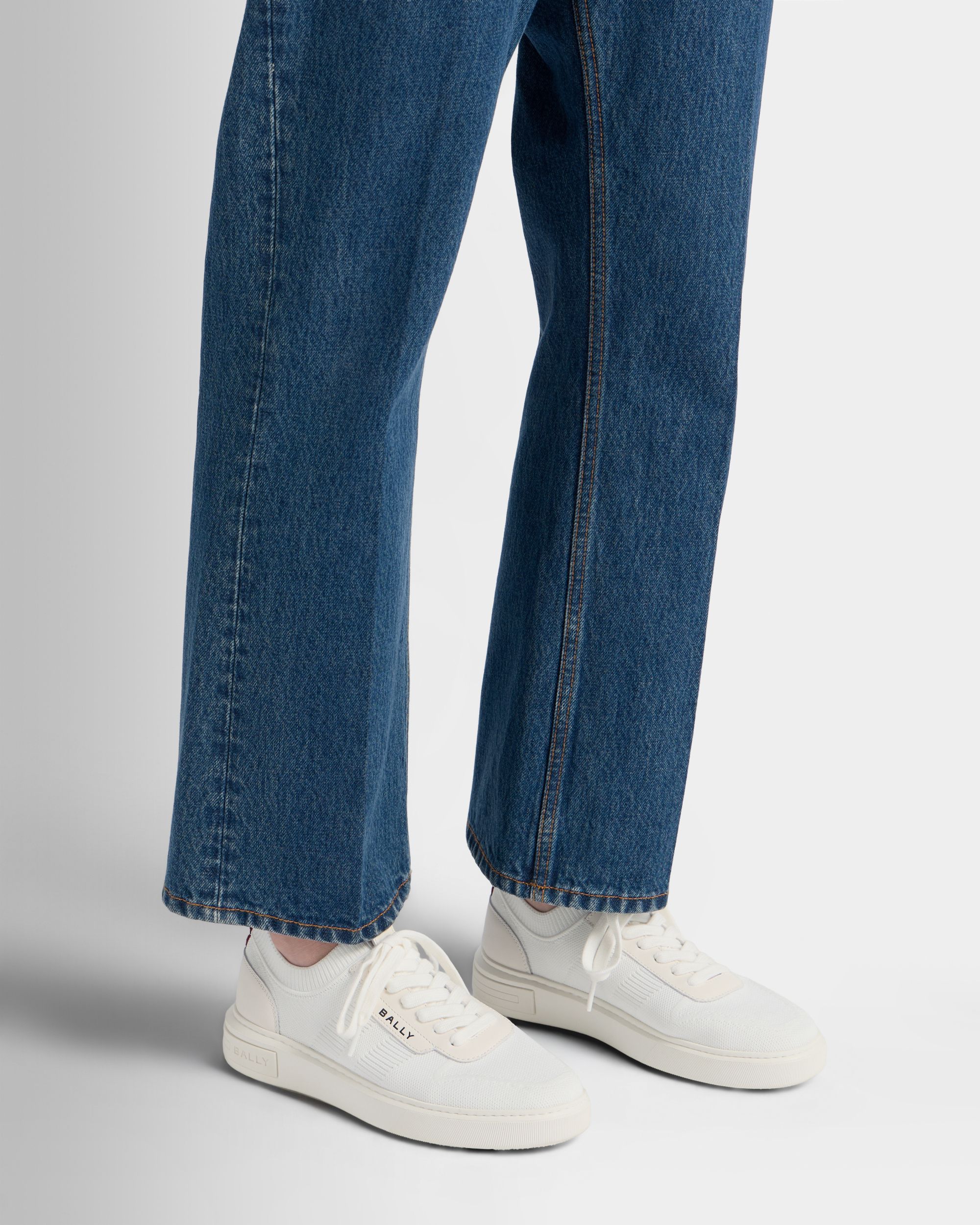 Lift Sneaker in White Fabric - Image 2