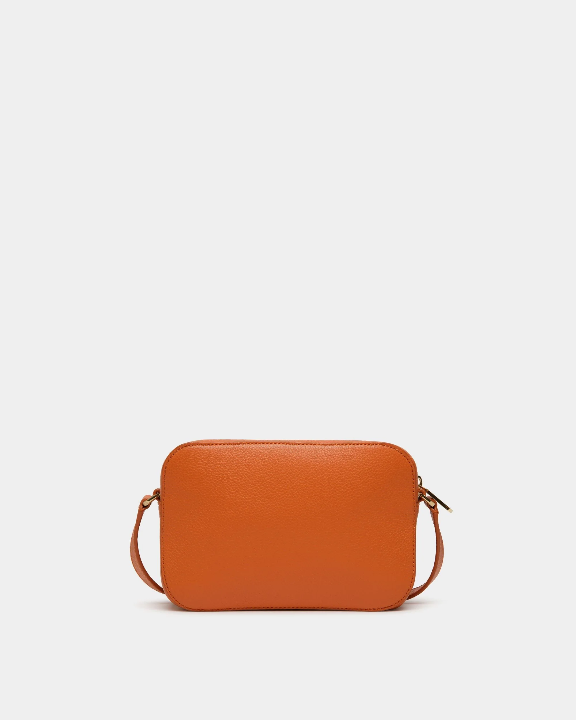 Lock Me Small Crossbody Bag in Koi Orange Grained Leather - Image 2