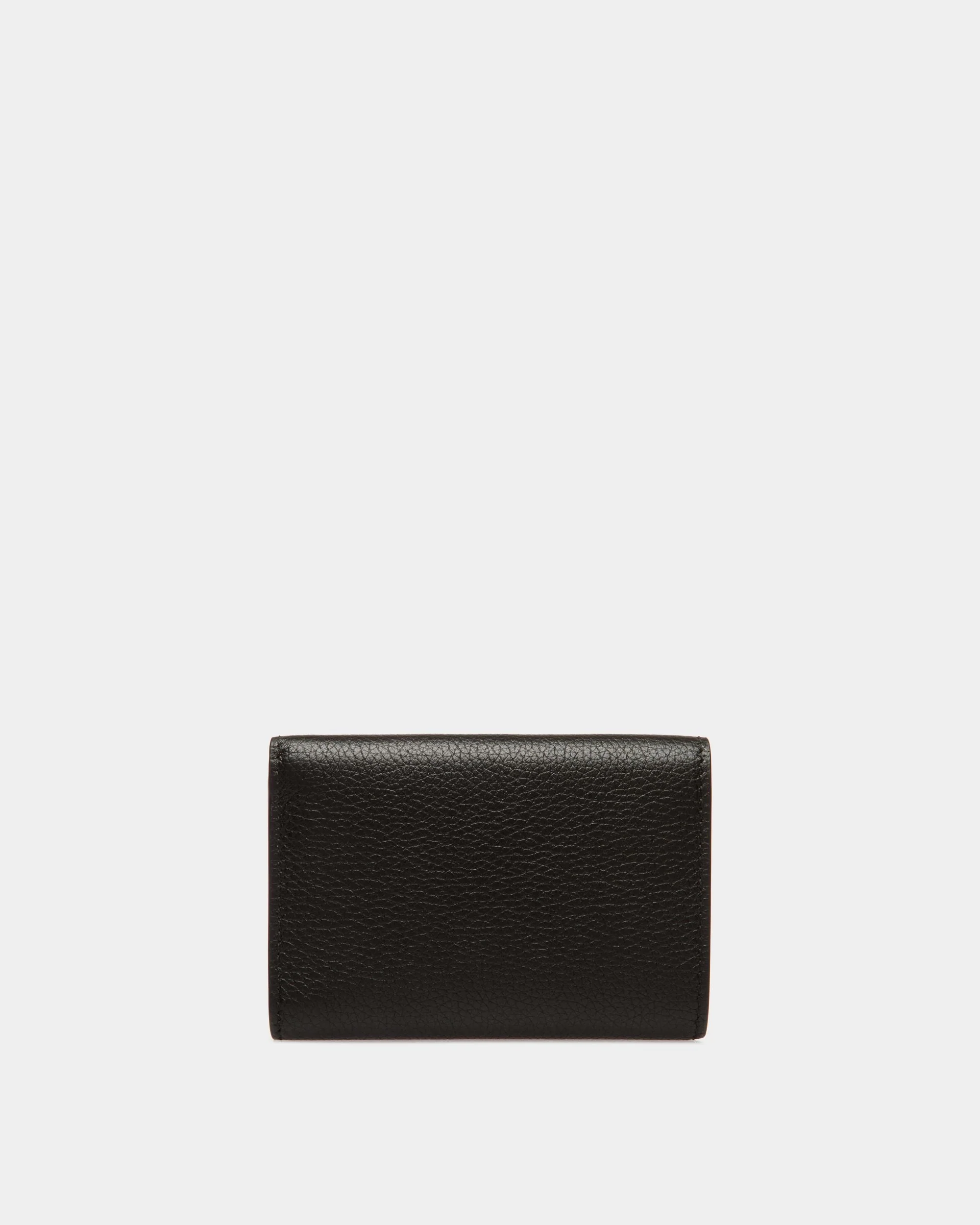 Lock Me Wallet In Black Grained Leather - Image 2