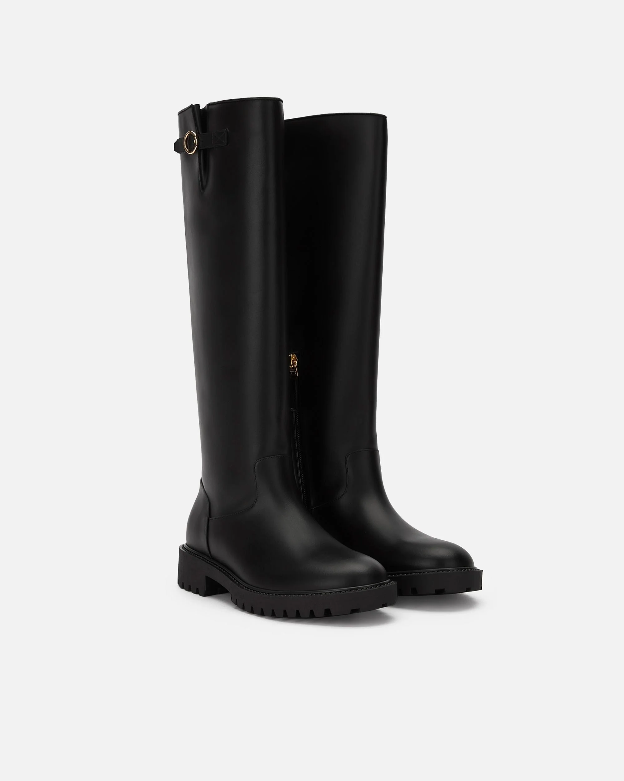 Long Boot in Black Leather - Image 2