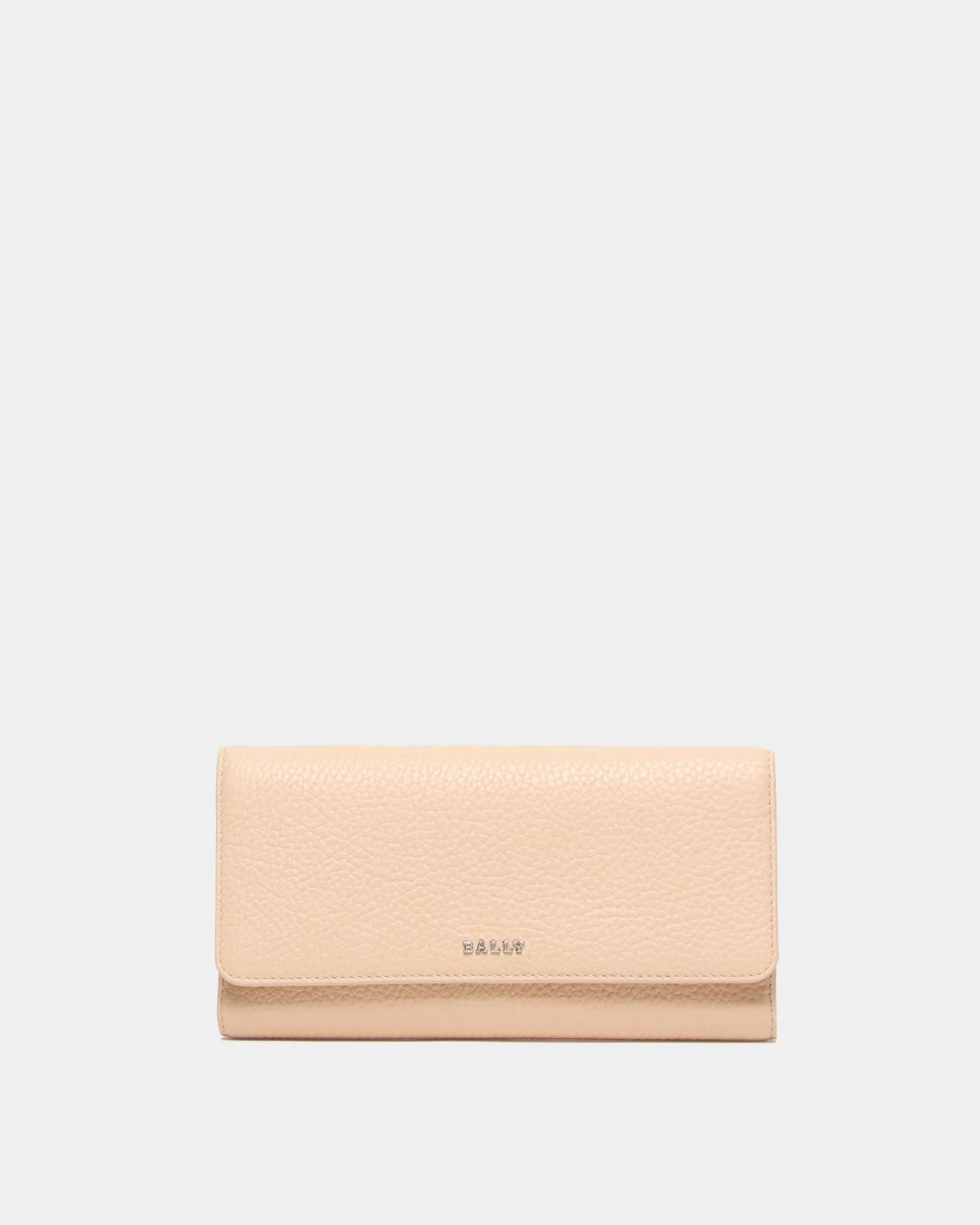 Long Wallet In Nude Grained Leather