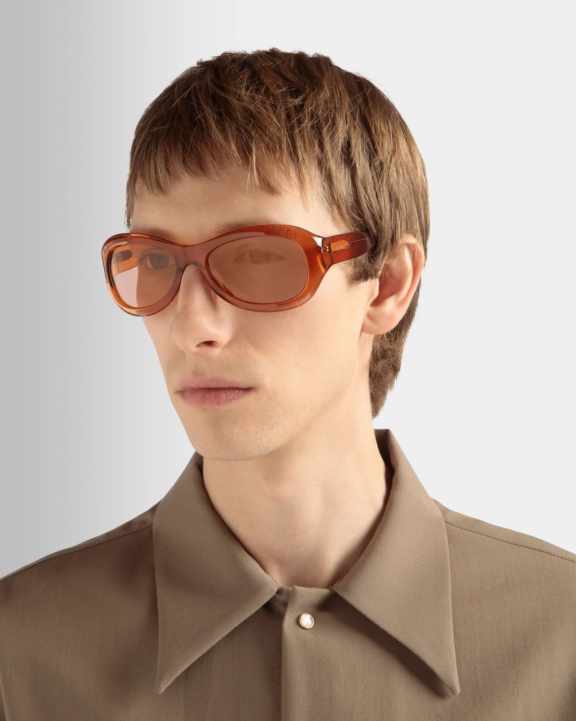 Maurice Acetate Sunglasses in Amber and Orange - Image 2