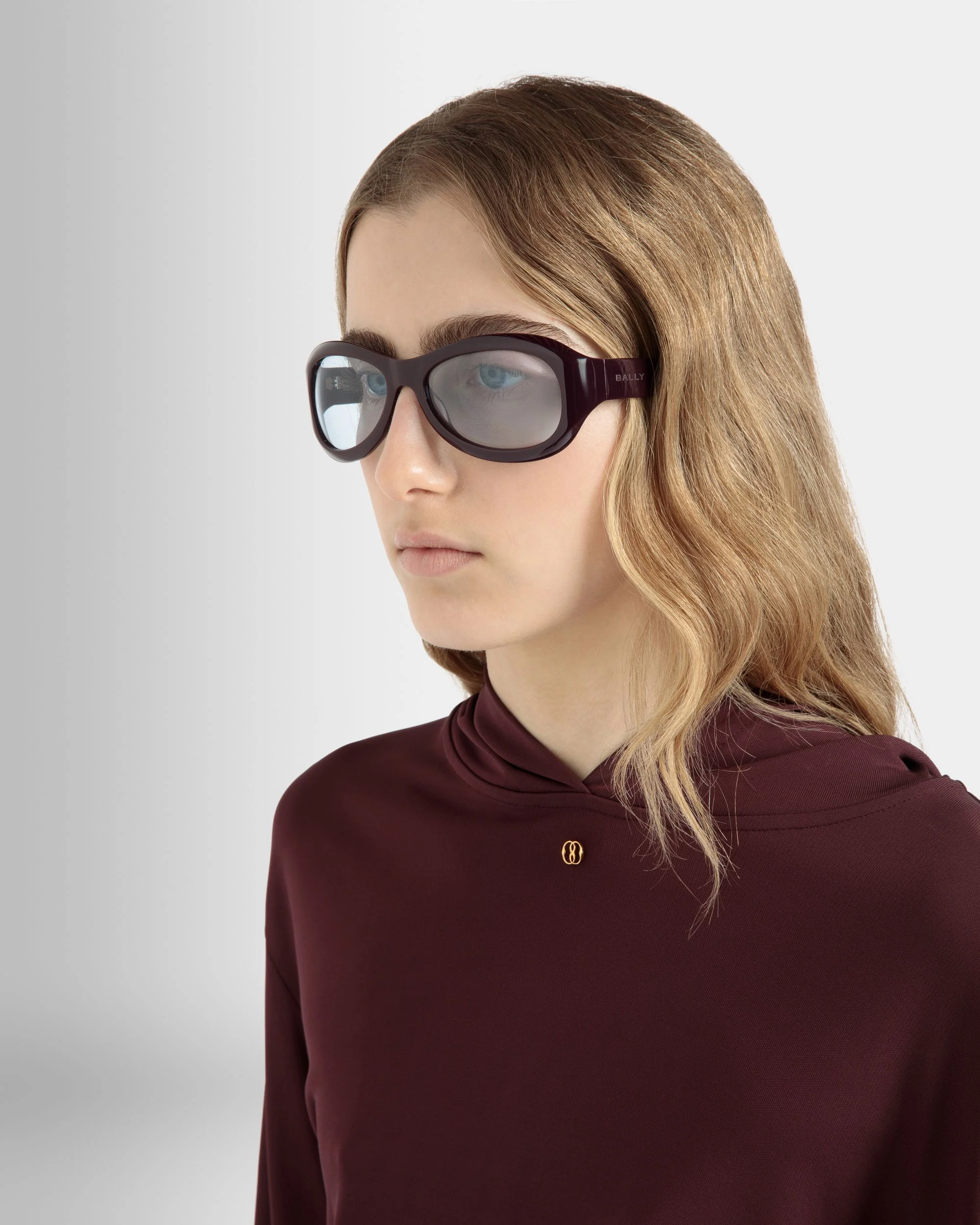 Maurice Acetate Sunglasses in Purple and Blue - Image 2