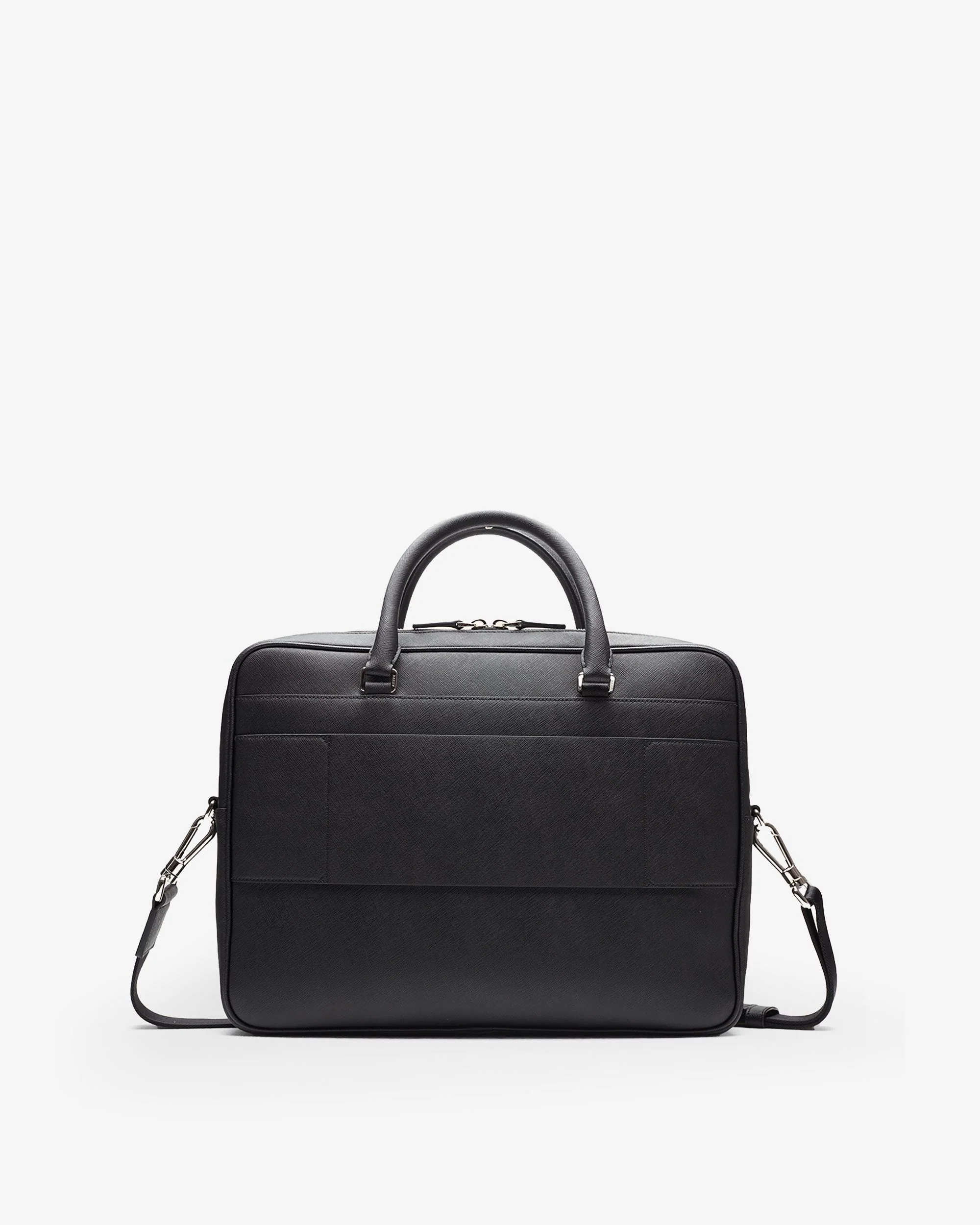 Men's Black Leather Business Bag - Image 2