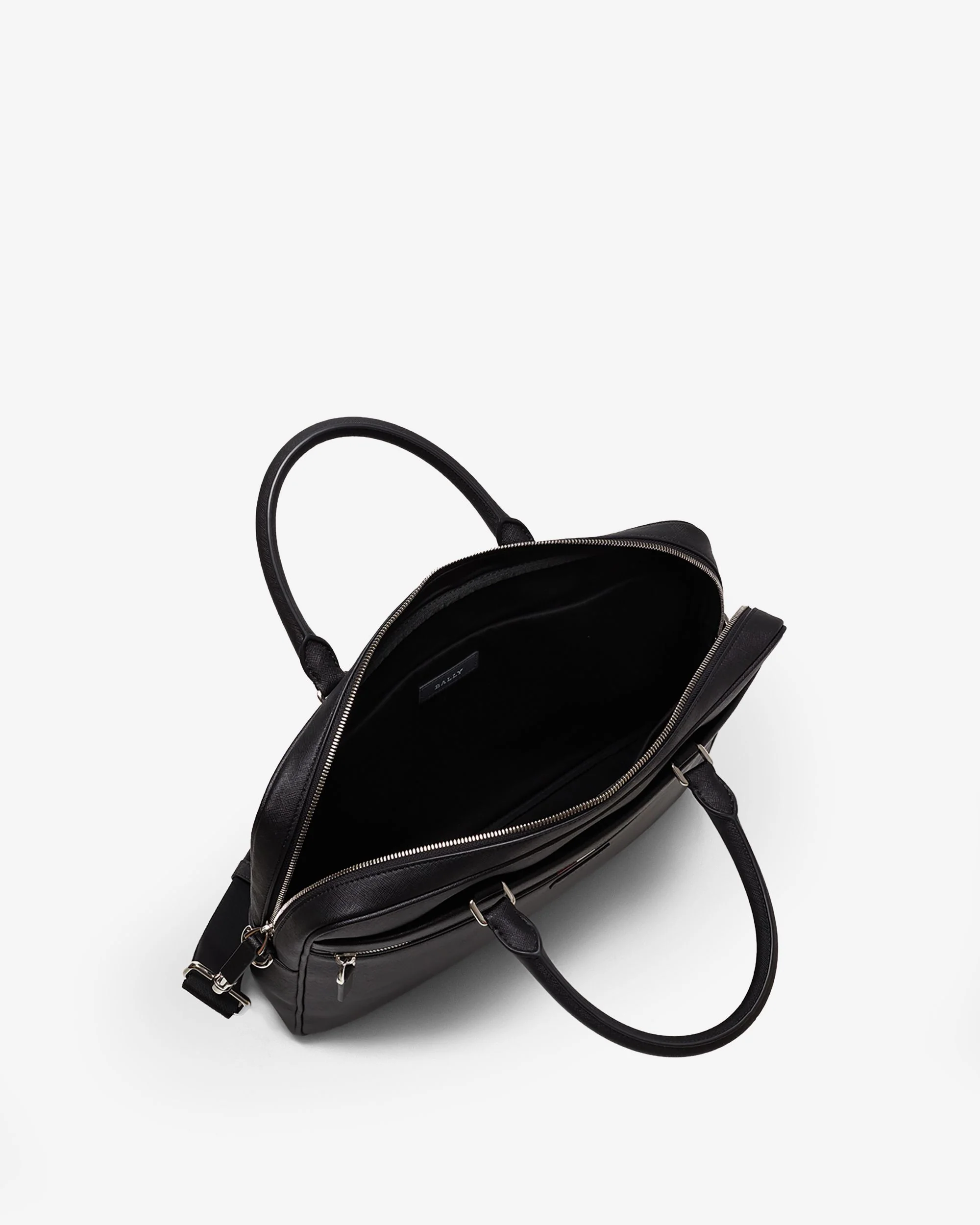 Men's Black Leather Business Bag - Image 3