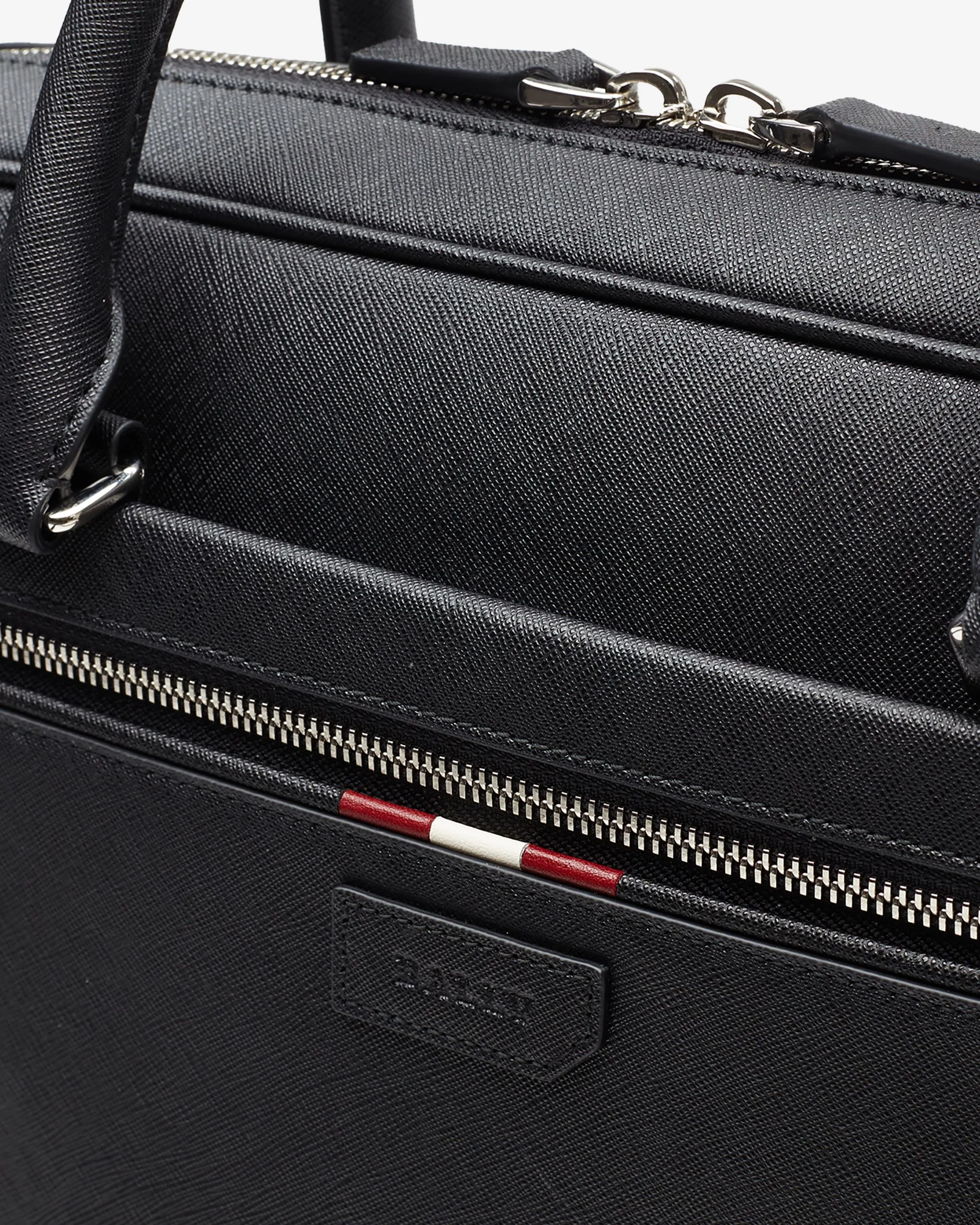 Men's Black Leather Business Bag - Image 4