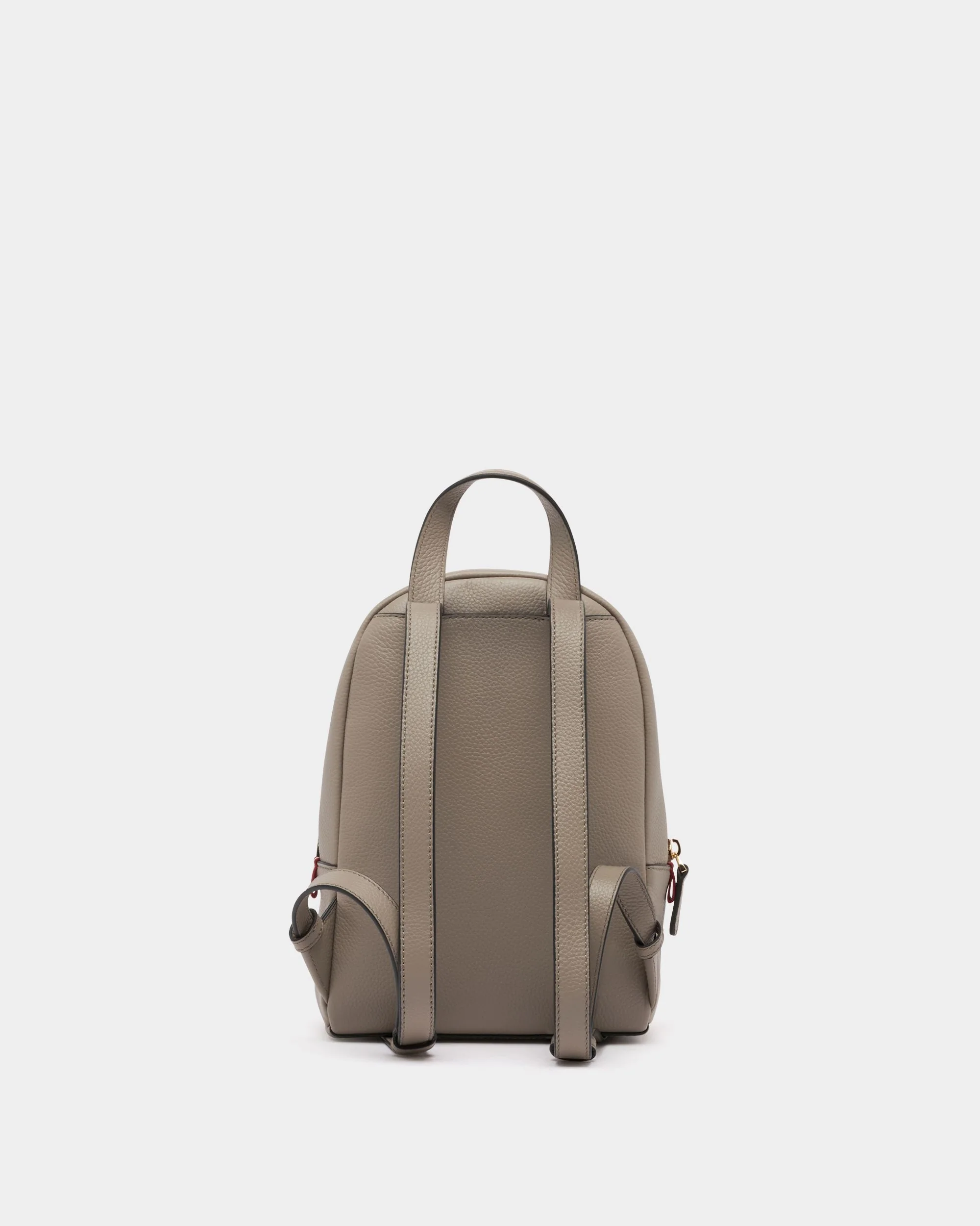 Mini Backpack in Taupe Grained Leather - Image 3