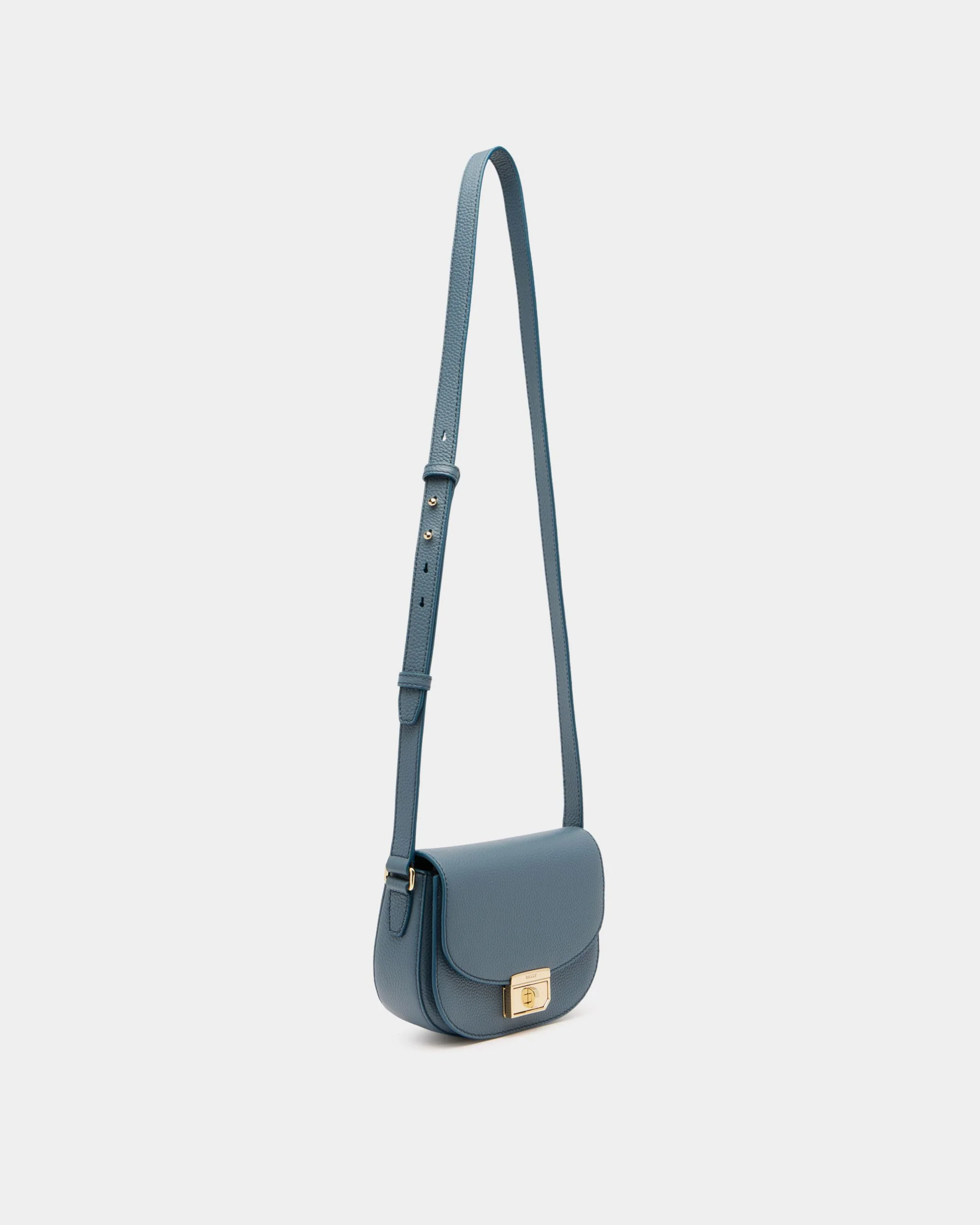 Mini Bag in Blue Grained Leather - Image 4