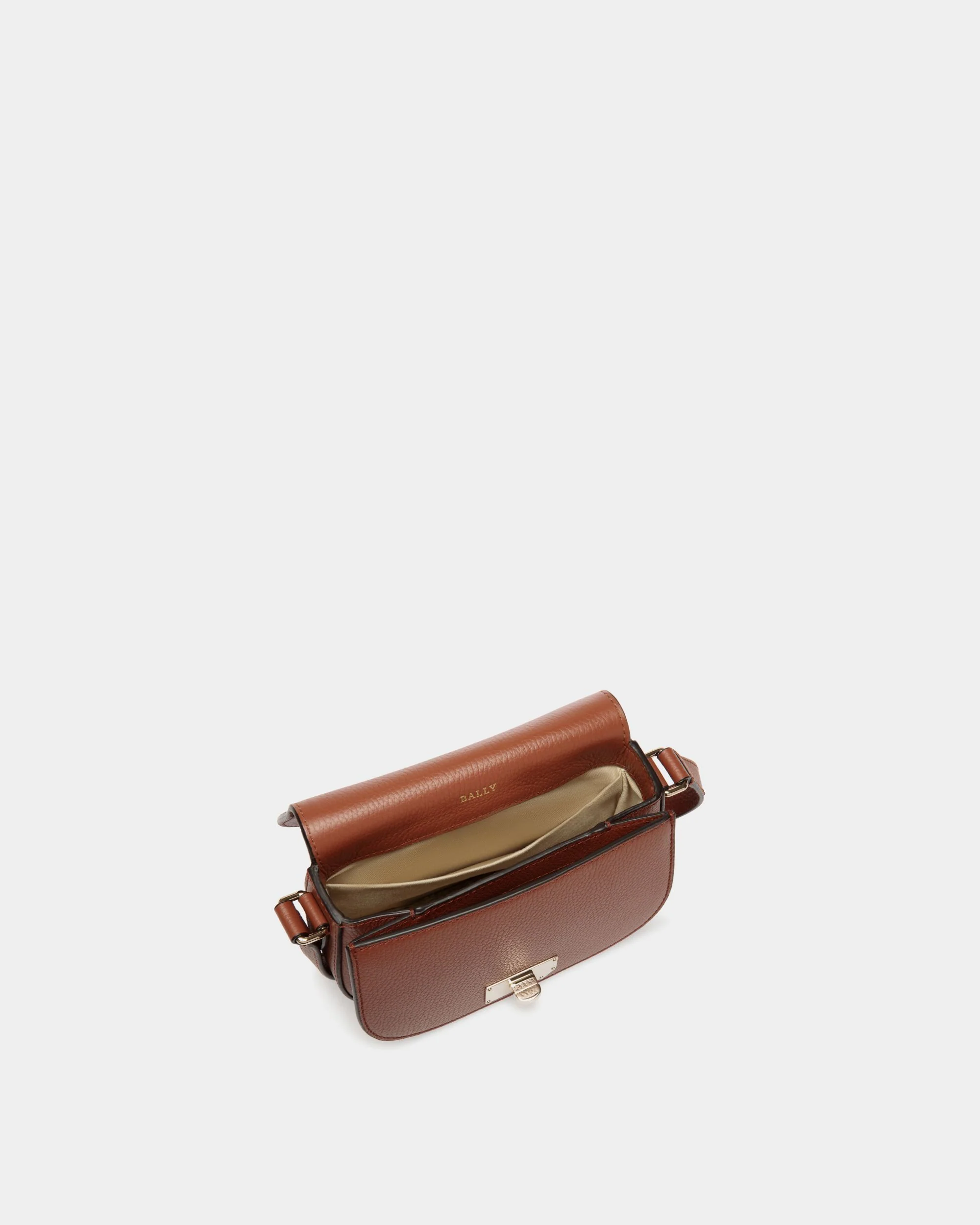 Mini Bag in Brown Embossed Leather - Image 4