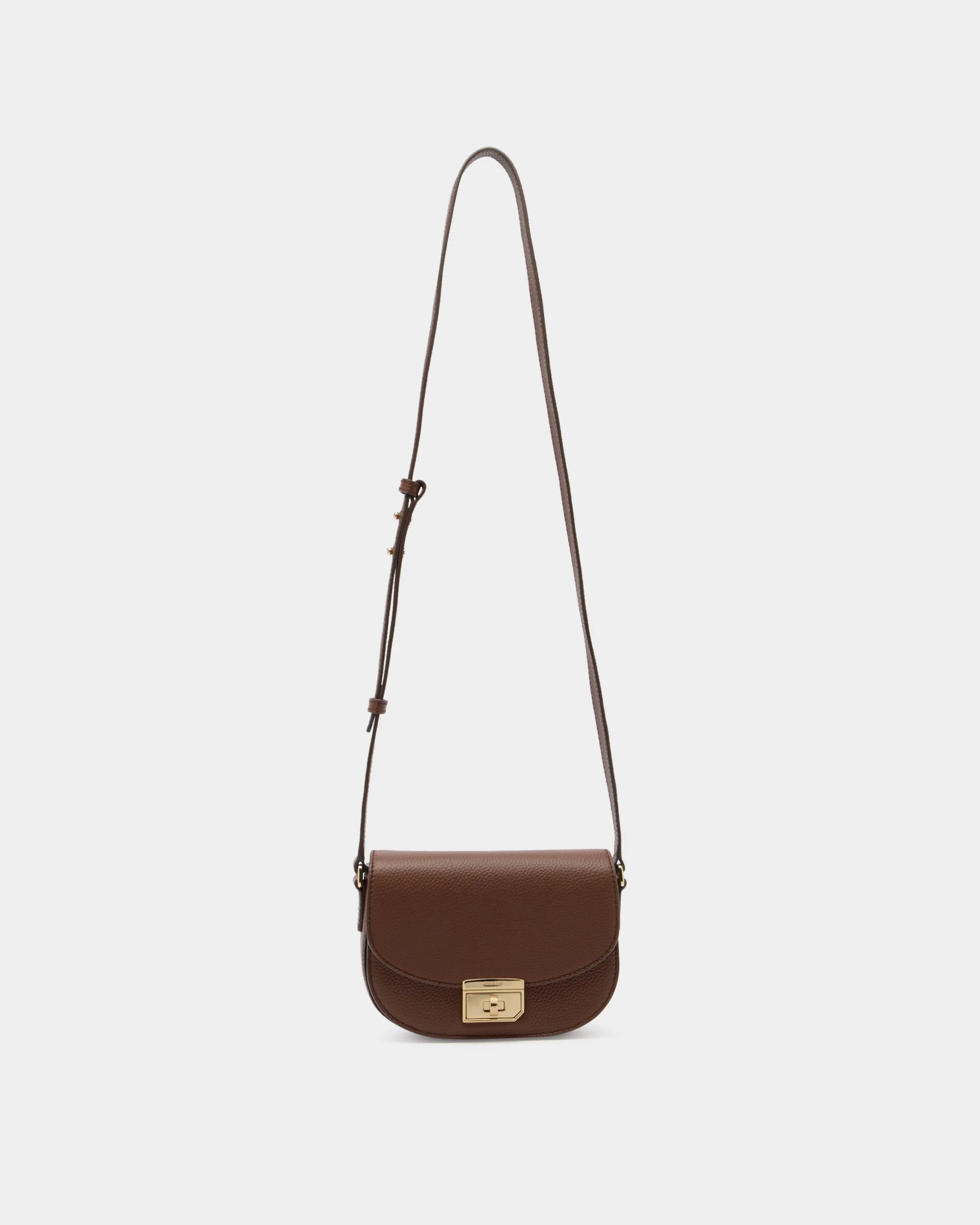 Mini Bag in Brown Grained Leather