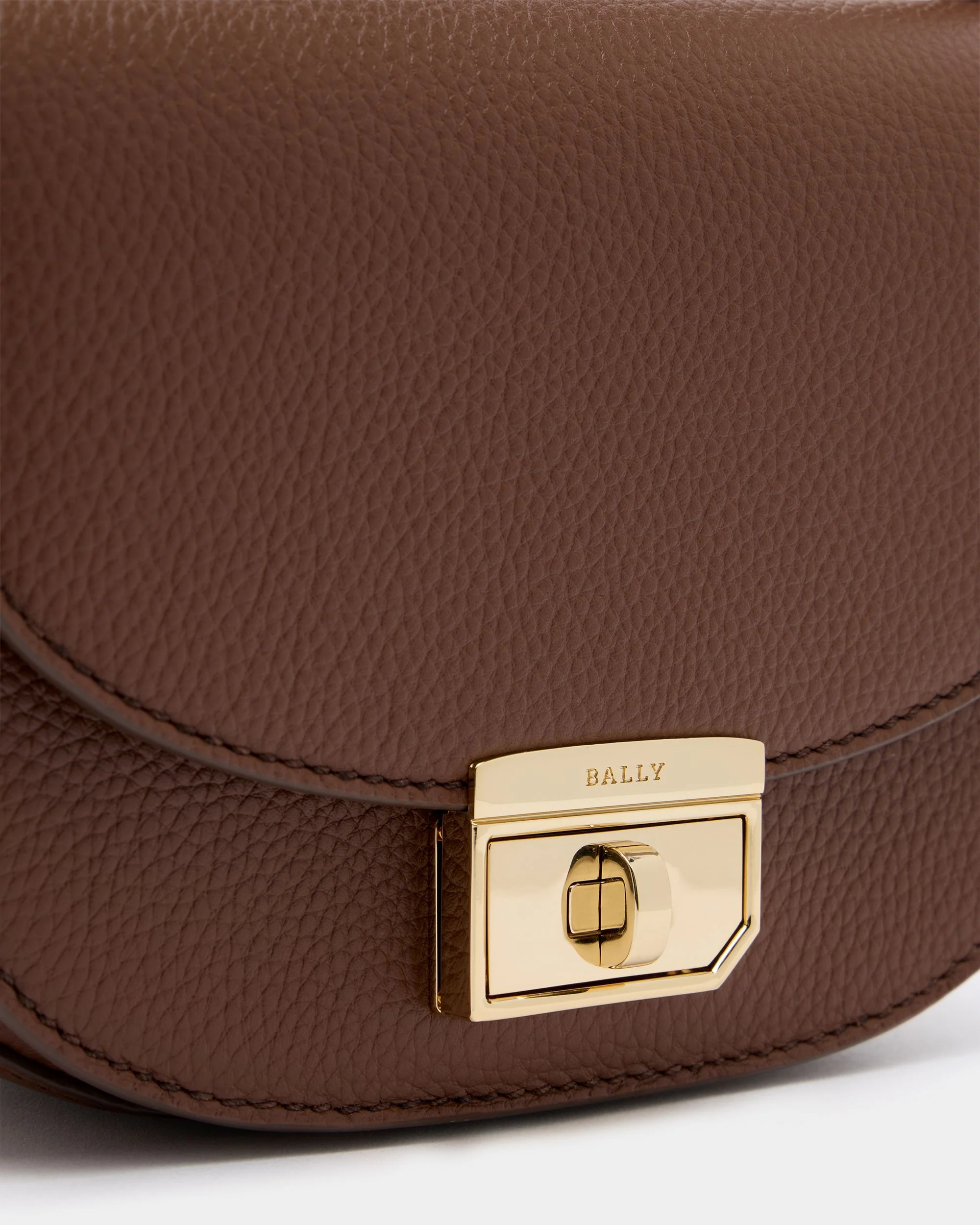 Mini Bag in Brown Grained Leather - Image 6