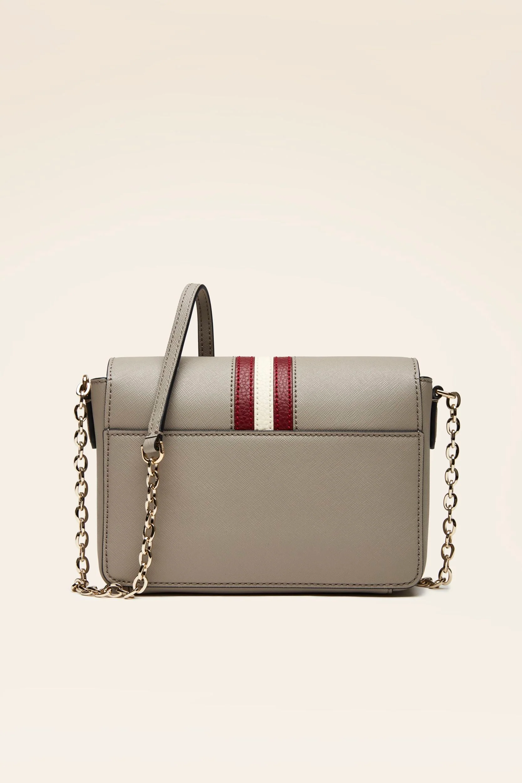 Mini Bag in Grey Embossed Leather With a Bally Ribbon - Image 2