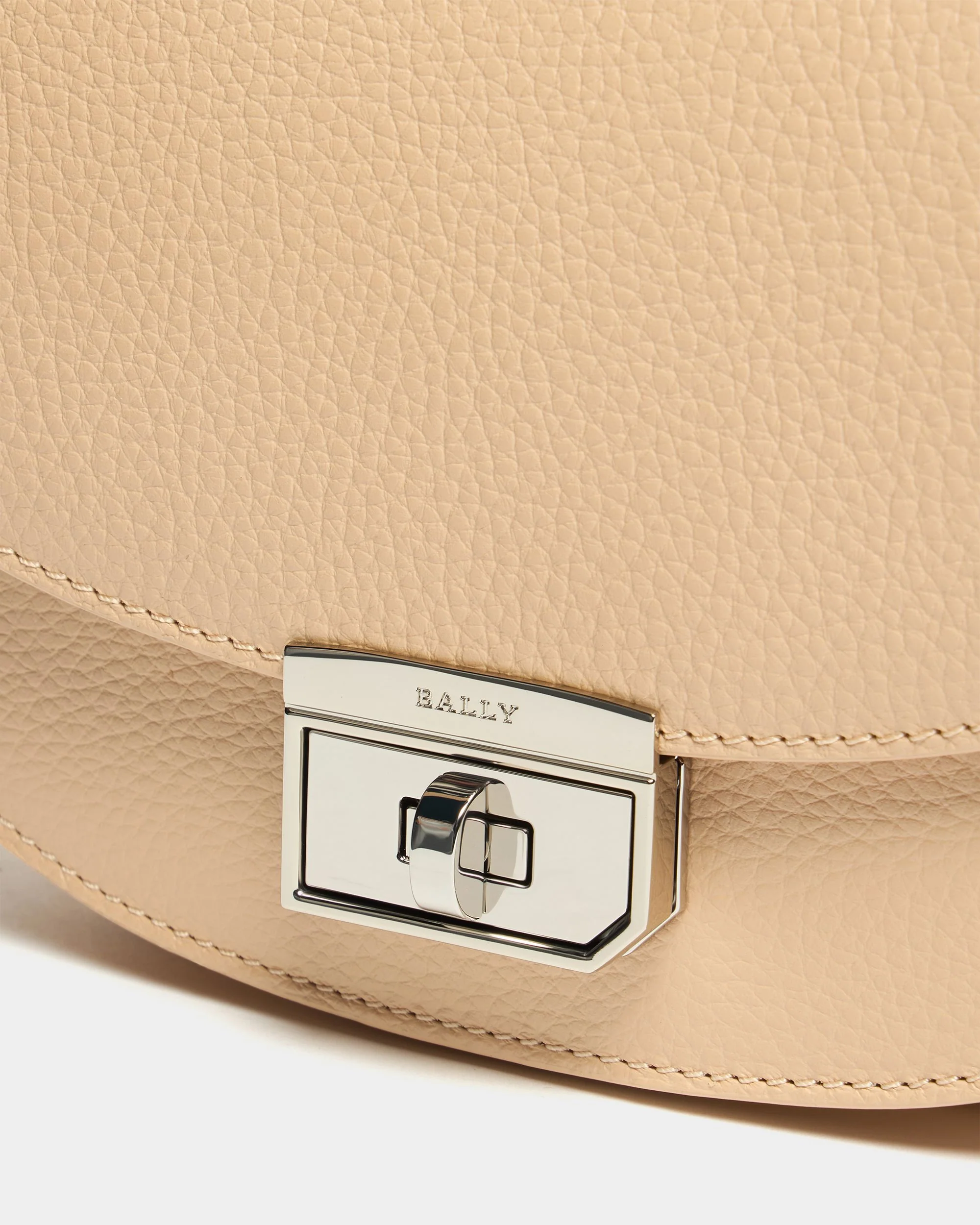 Mini Bag In Nude Grained Leather - Image 5