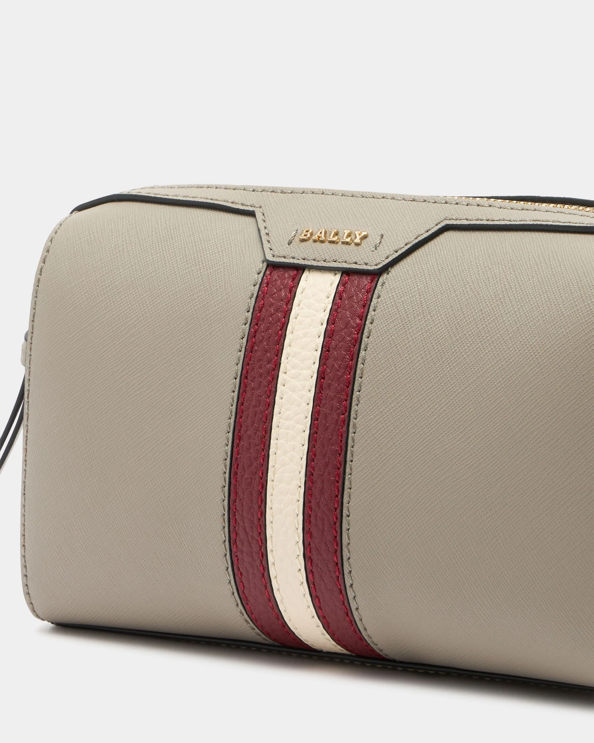 Mini Bag in Taupe Embossed Leather With a Bally Ribbon - Image 5