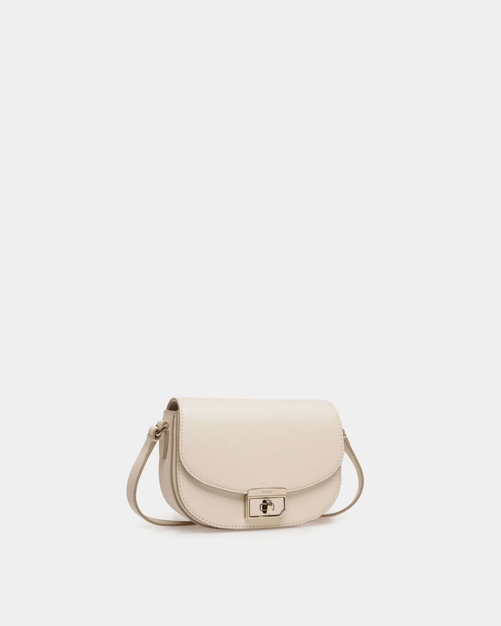 Mini Bag in White Embossed Leather - Image 3