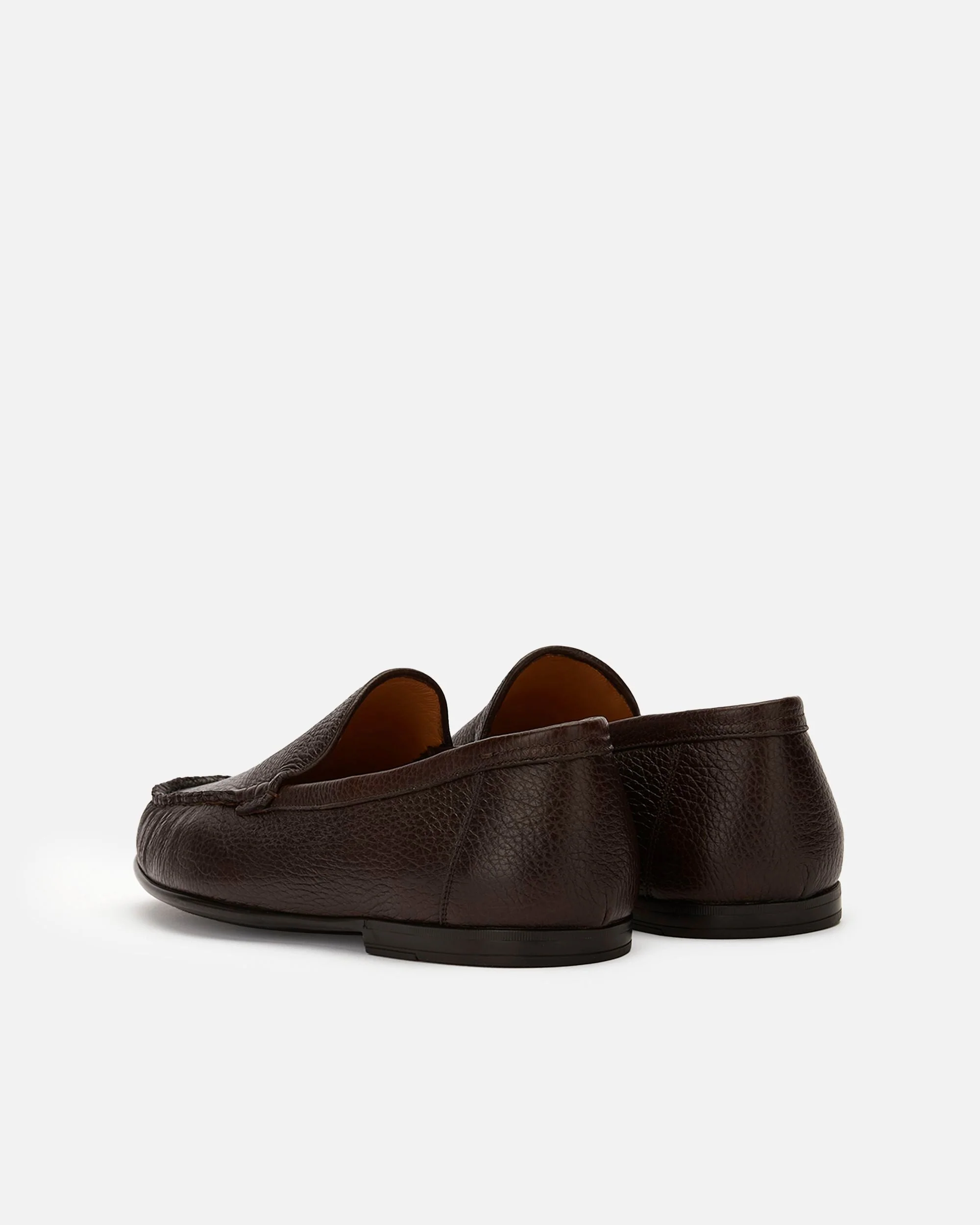 Moccasin in Brown Grained Leather - Image 3