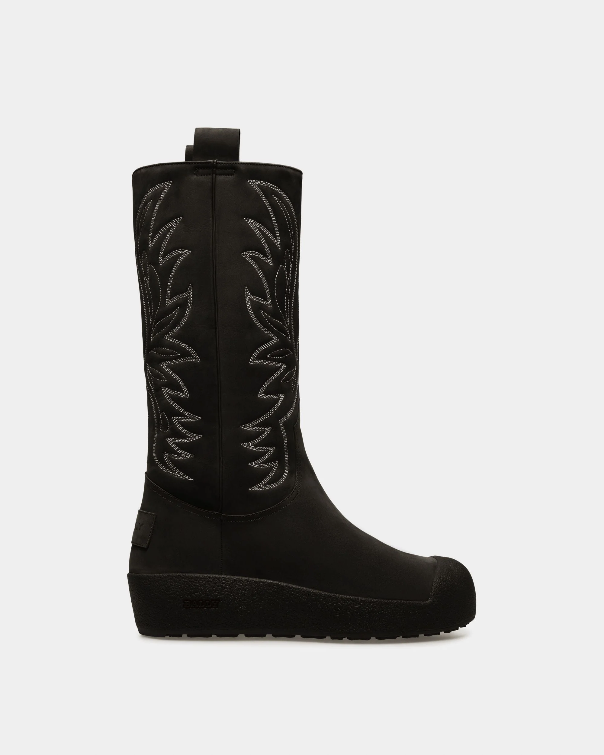 Montana Leather Snow Boots In Black