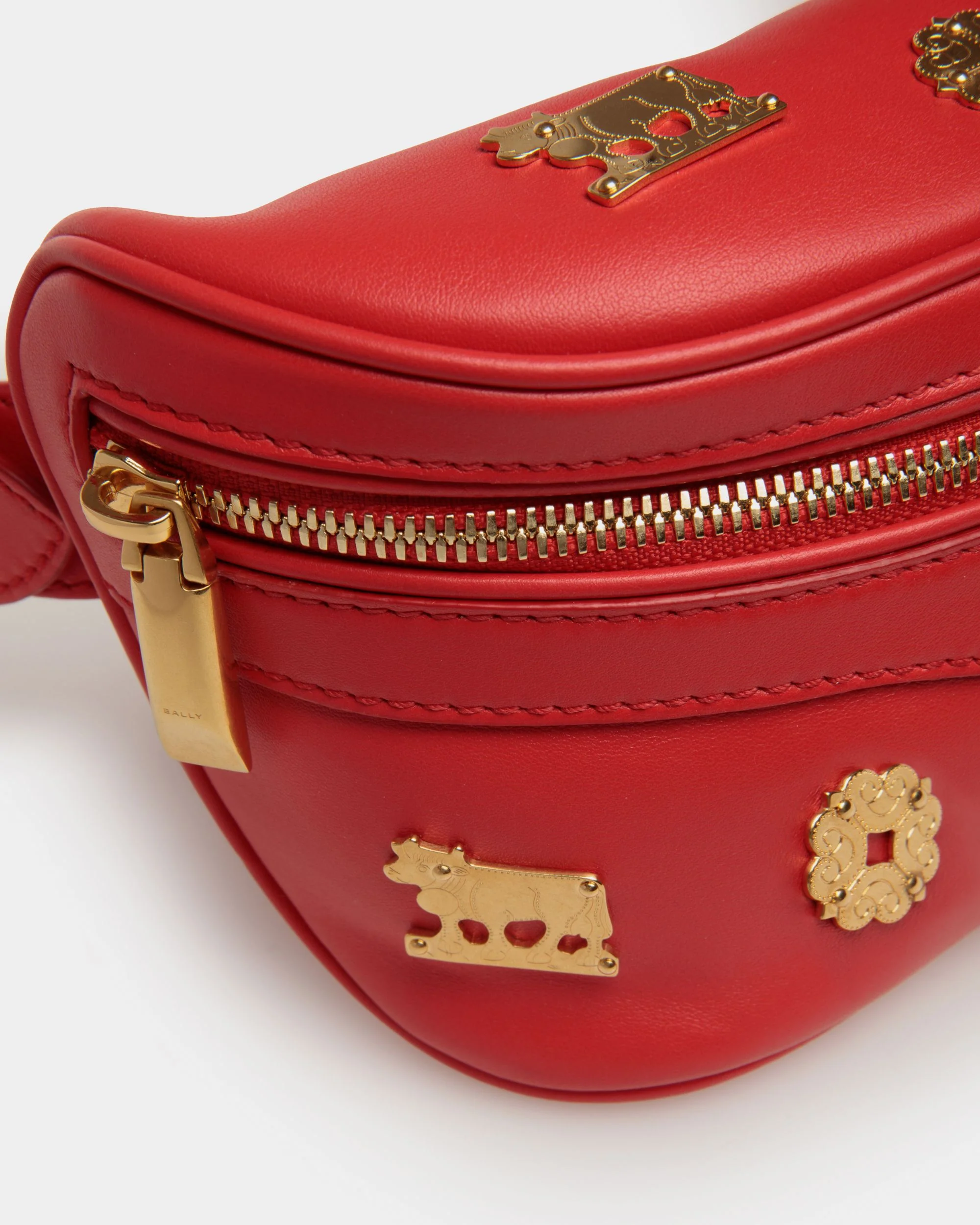 Mountain Belt Bag in Red Leather - Image 6