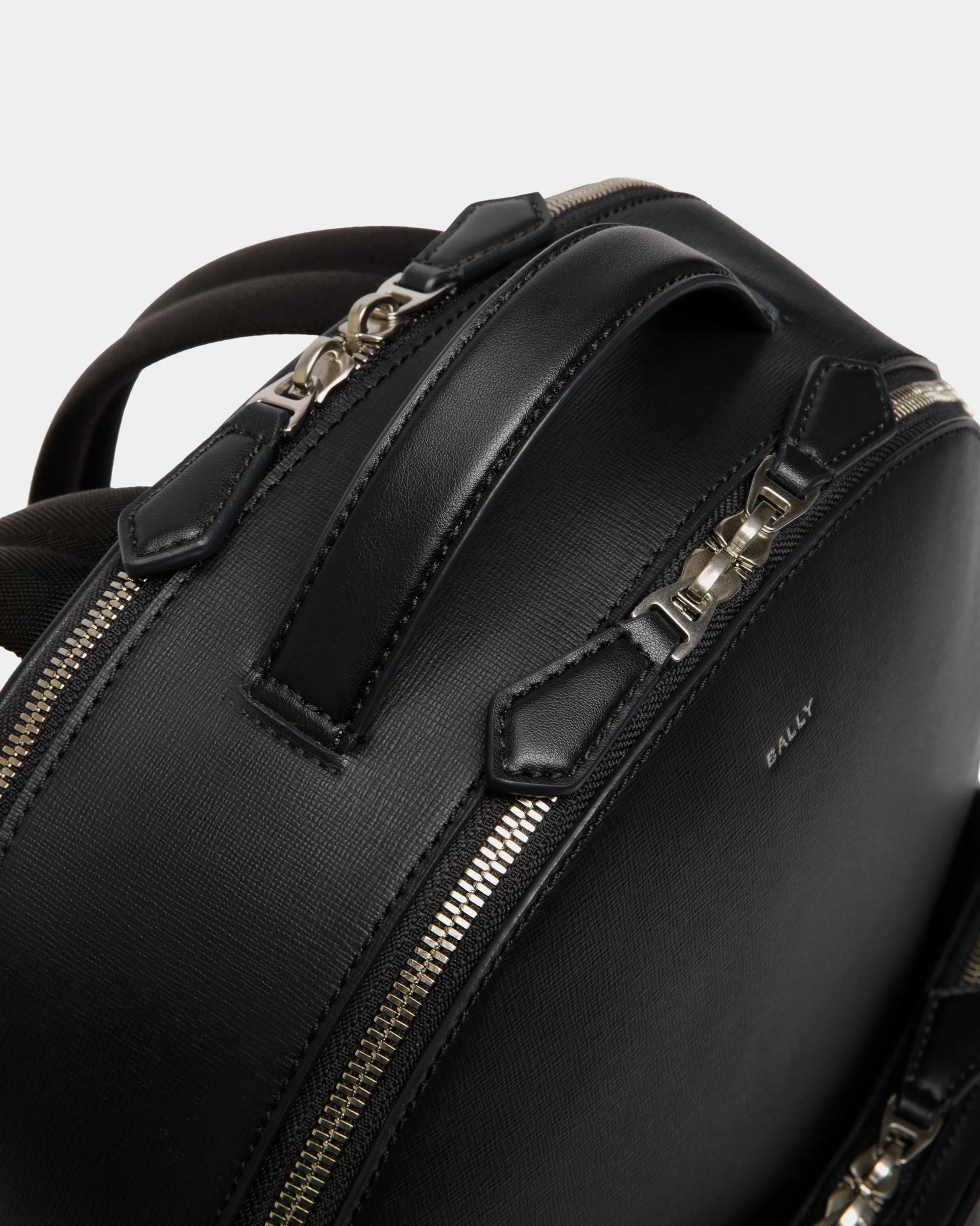 Mythos Backpack In Black Recycled Leather - Image 5