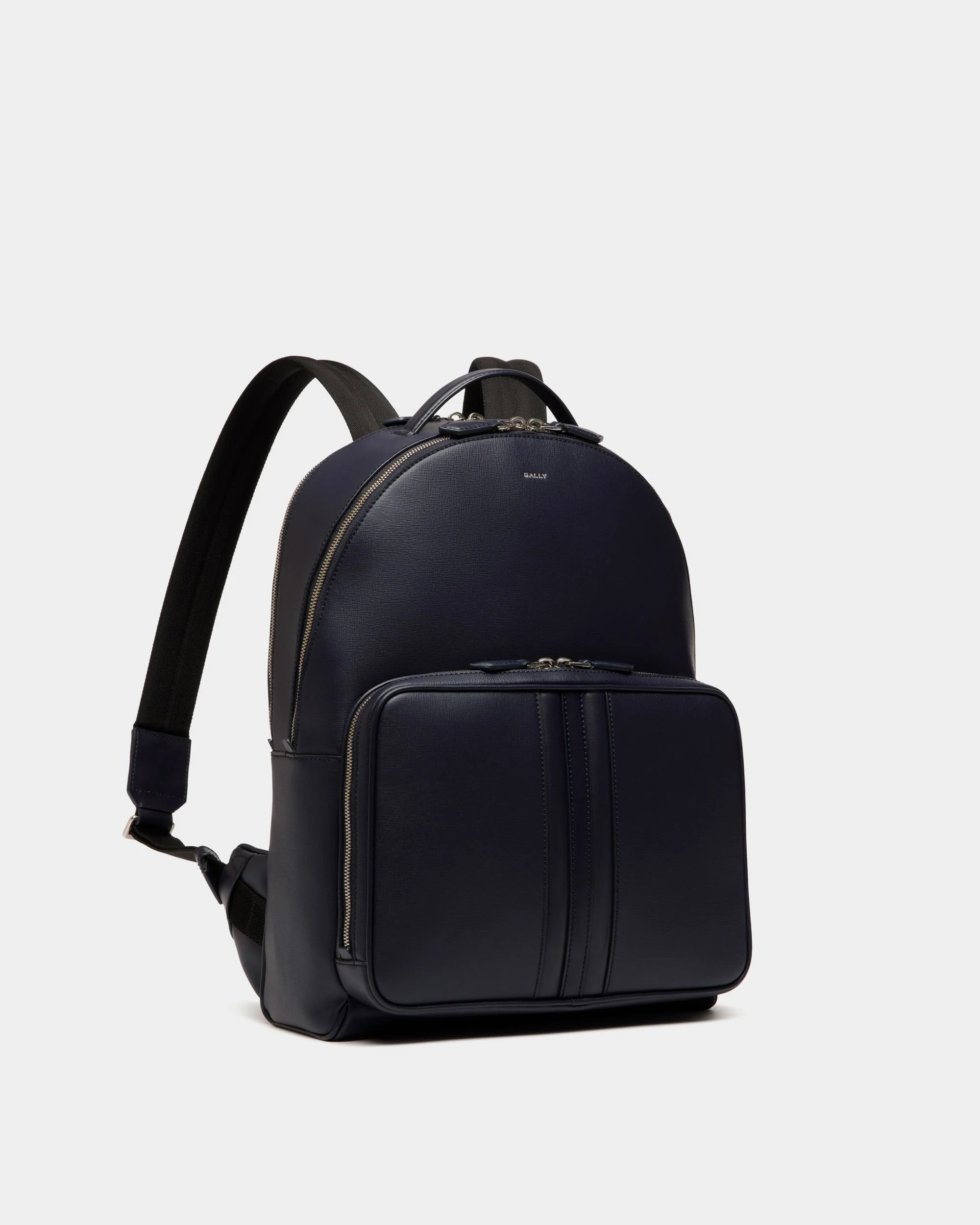 Mythos Backpack in Navy Blue Recycled Leather - Image 4